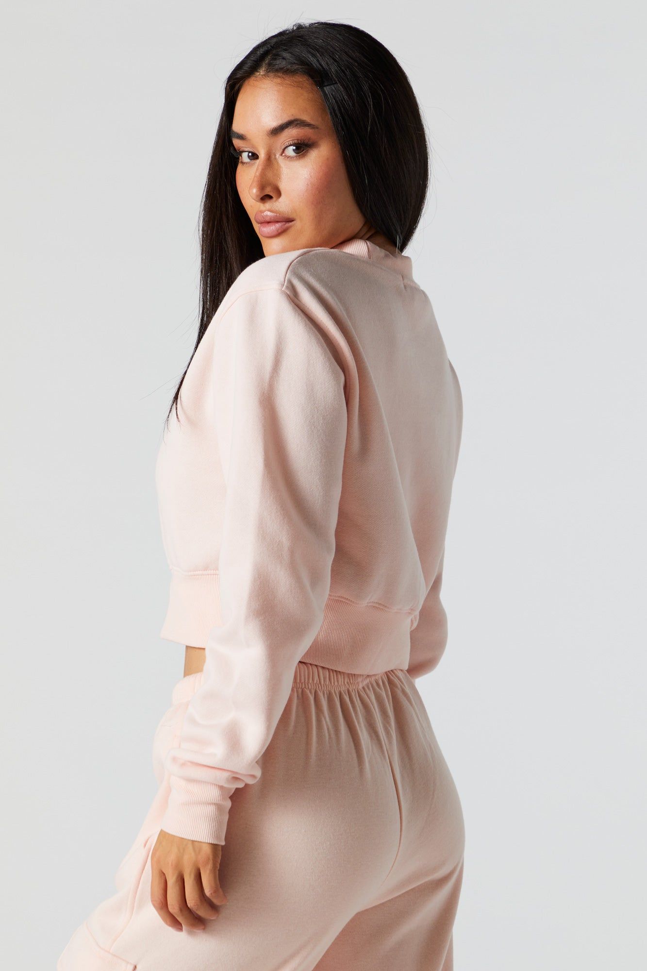 Soft Fleece Cropped Sweatshirt sold by Urban Planet product image thumbnail 2