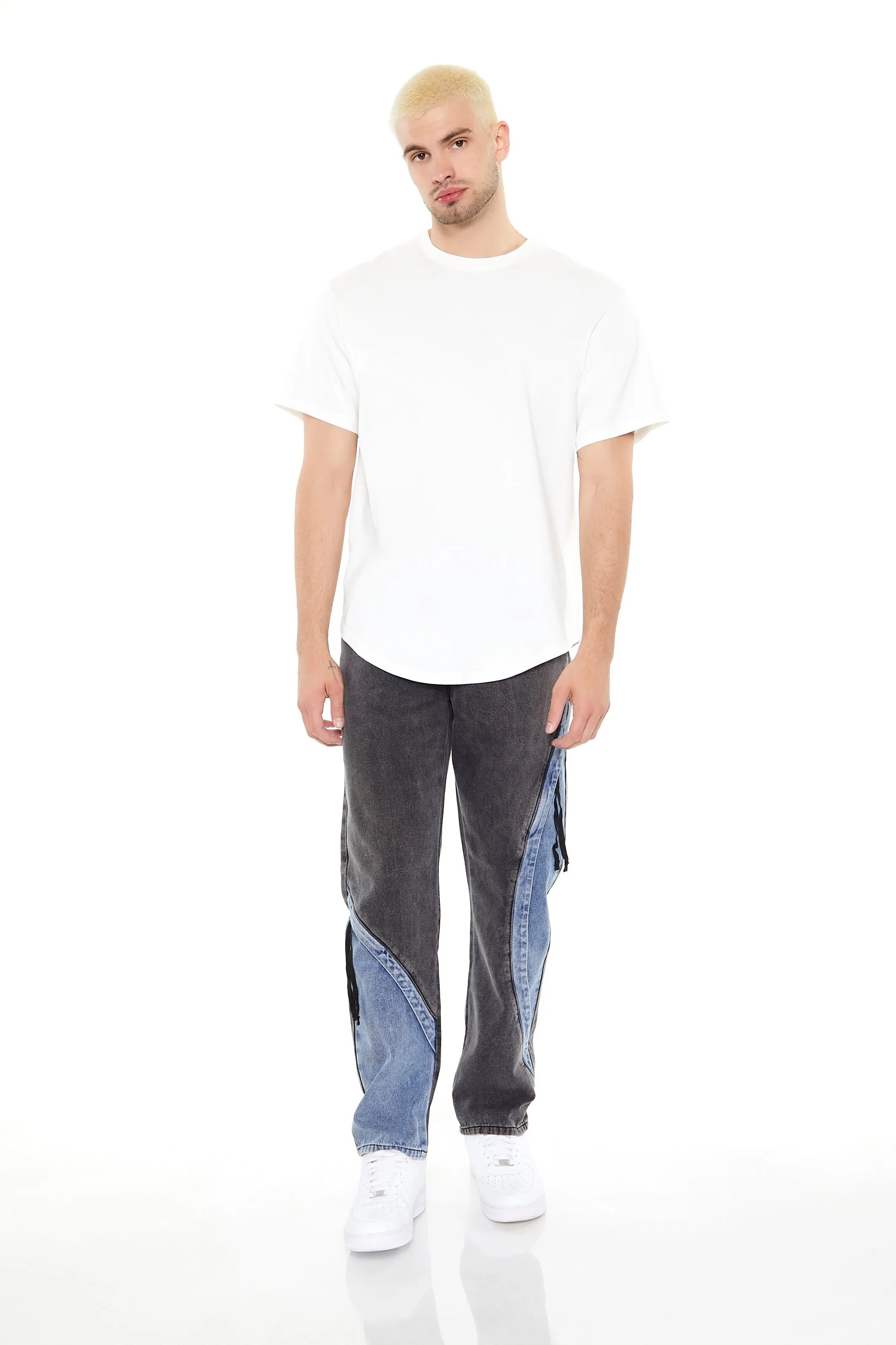 Zipper Patchwork Denim Jogger sold by Urban Planet product image thumbnail 2