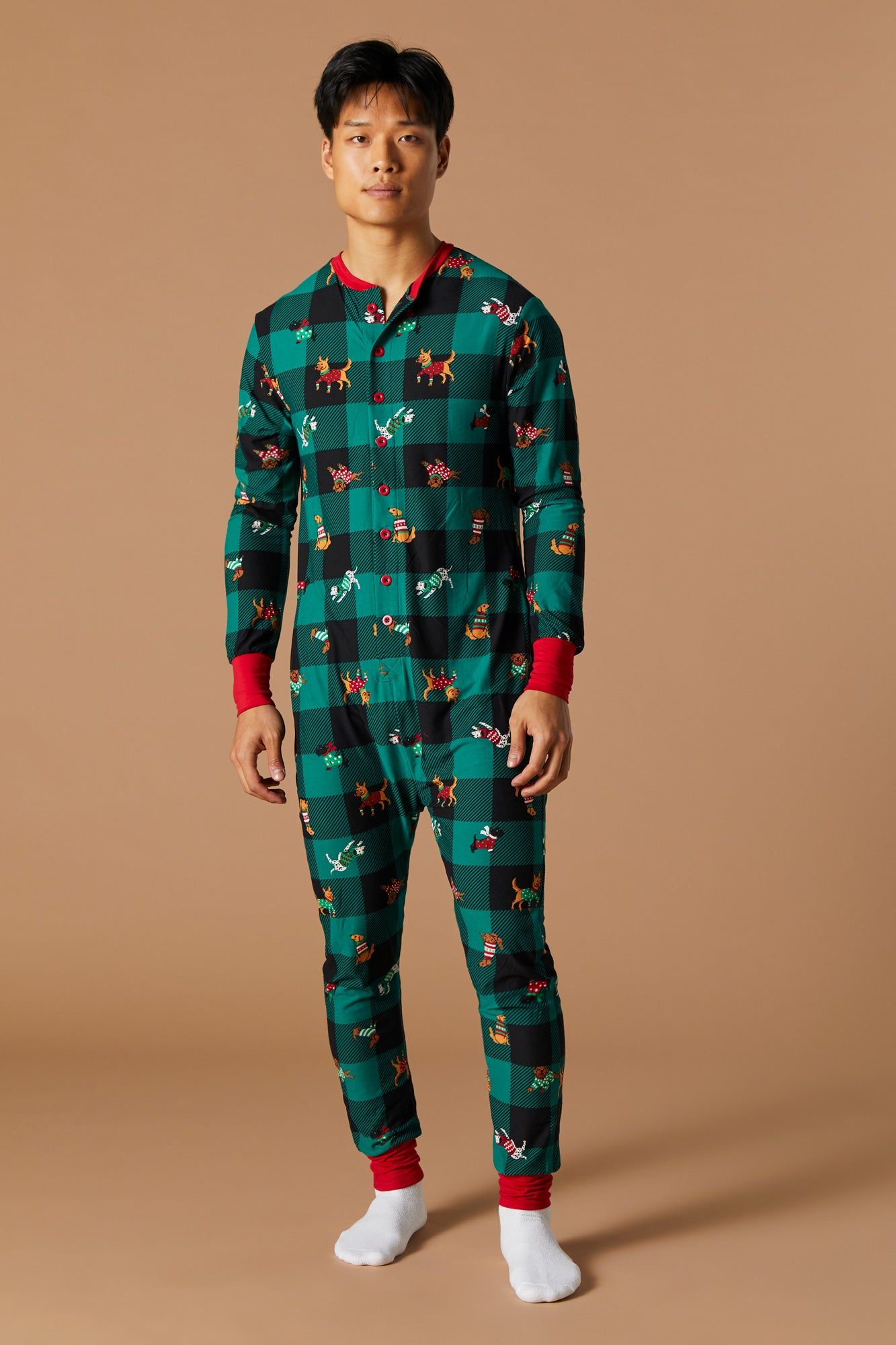 Unisex Fammy Jammies Xmas Furry Friends Onesie sold by Urban Planet product image thumbnail 3