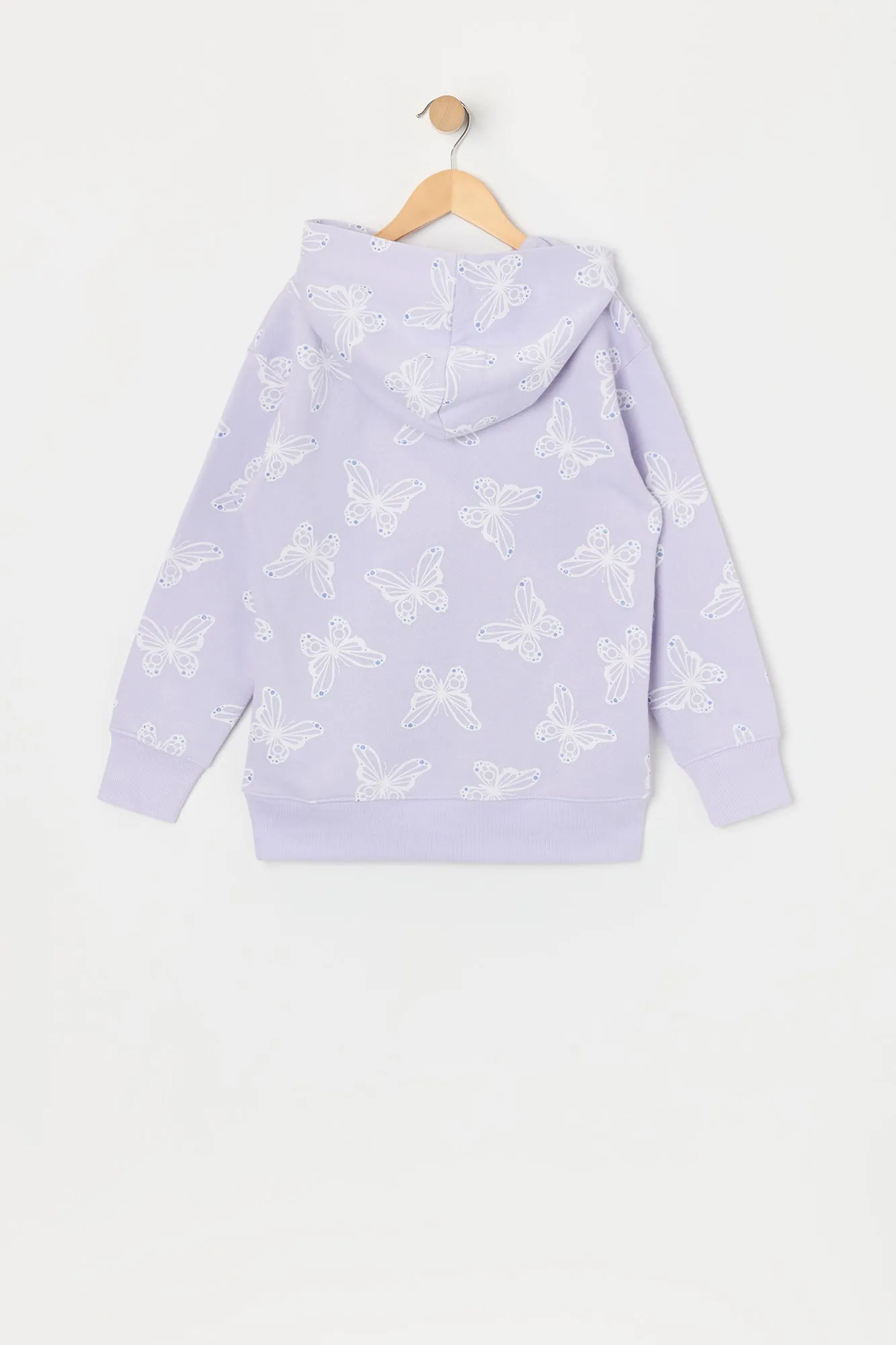 Girls Butterfly Print Fleece Hoodie sold by Urban Planet product image thumbnail 2