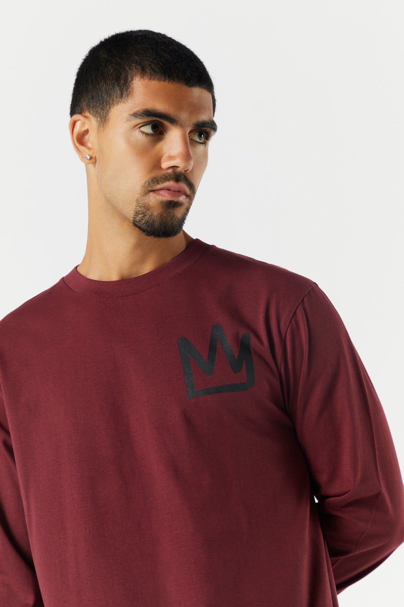 Haut à manches longues avec imprimé Crown sold by Urban Planet product image thumbnail 4