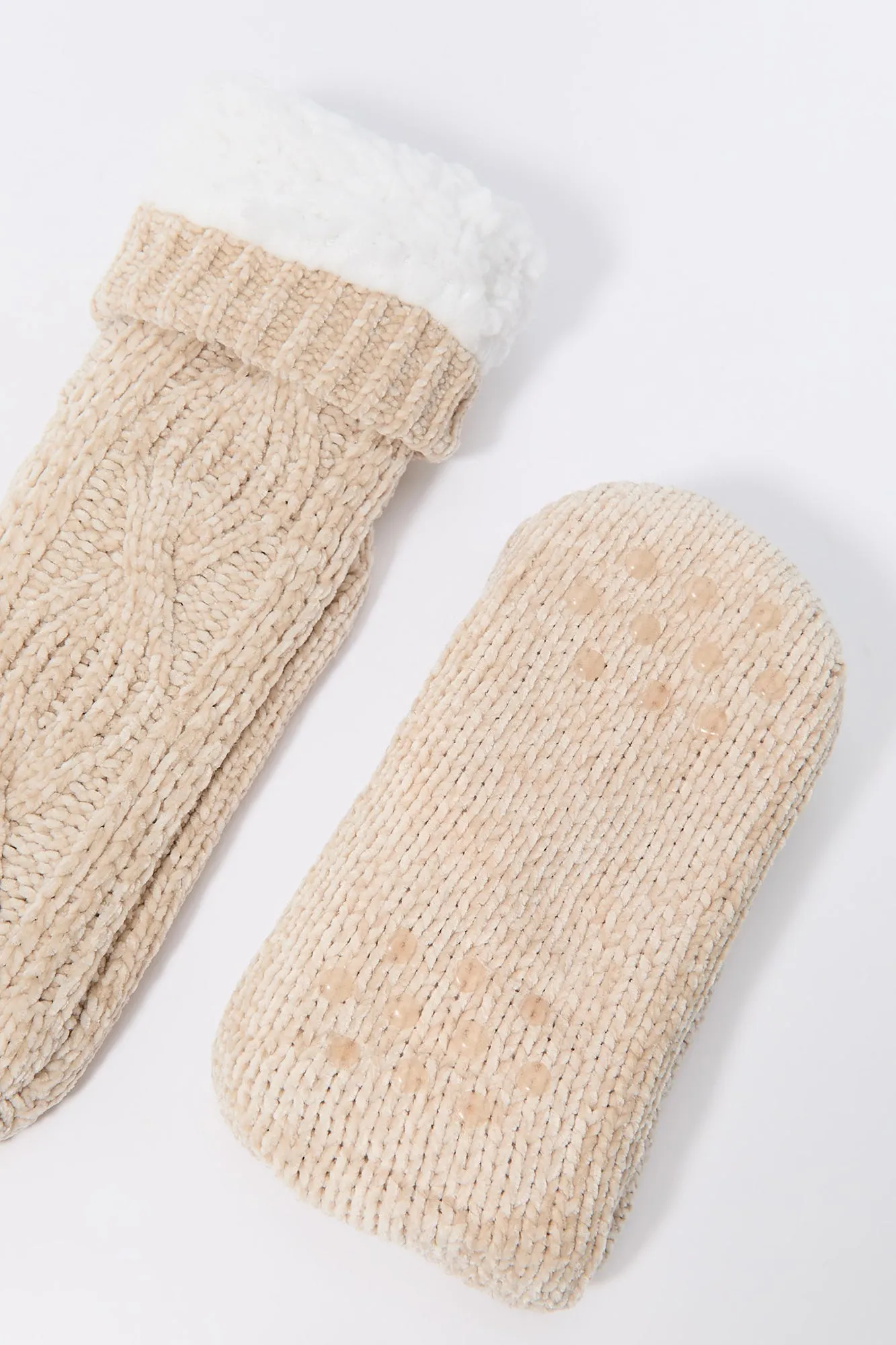Cable Knit Sock Slippers sold by Urban Planet product image thumbnail 4