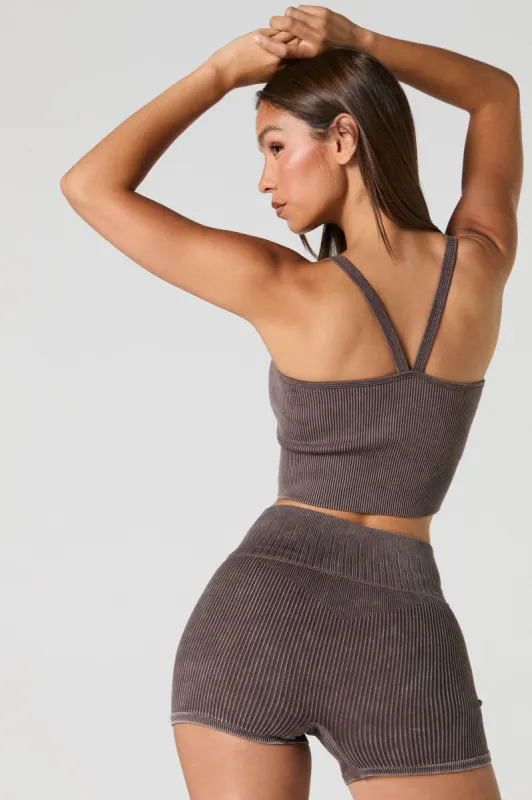 Sommer Ray Active Seamless Ribbed V-Neck Tank made by Stitches