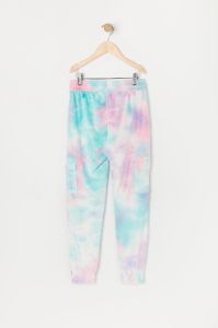 Girls Tie Dye Print Velour Cargo Jogger sold by Urban Planet