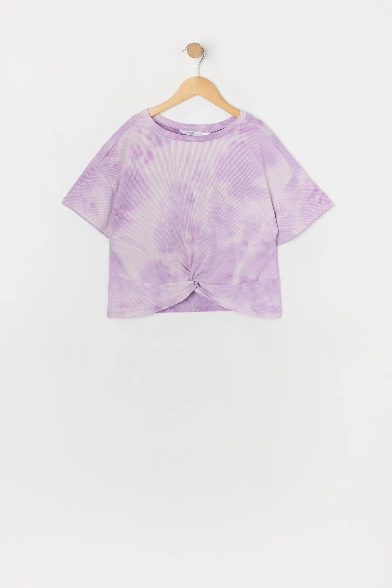 Girls Tie Dye Front Twist T-Shirt sold by Urban Planet product image thumbnail 3