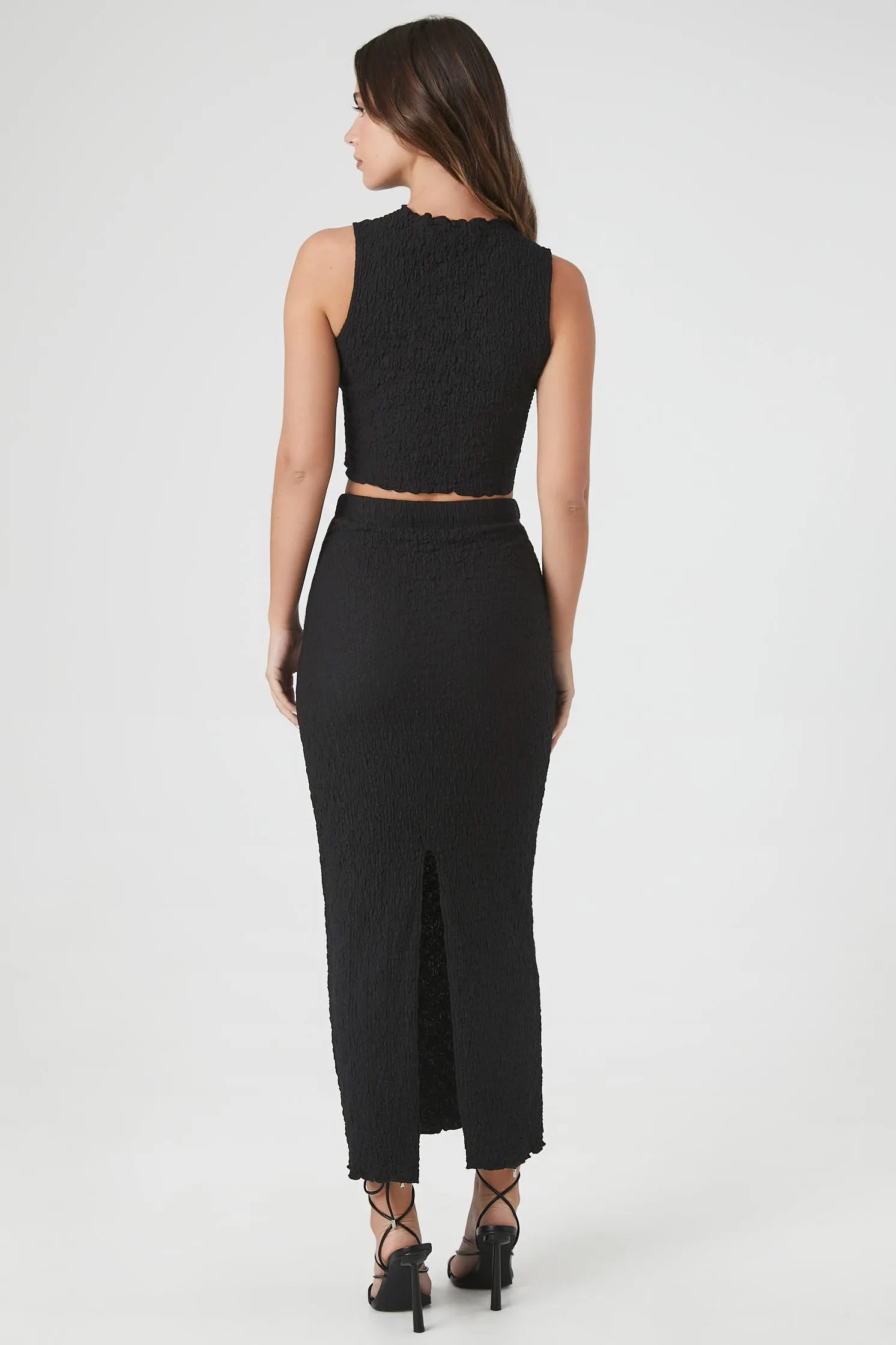 Textured Crop Top and Maxi Skirt 2 Piece Set sold by Urban Planet product image thumbnail 2