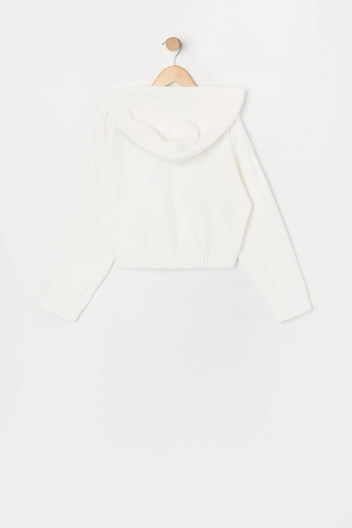 Haut à capuchon en velours avec fermeture à glissière pour fille sold by Urban Planet product image thumbnail 4