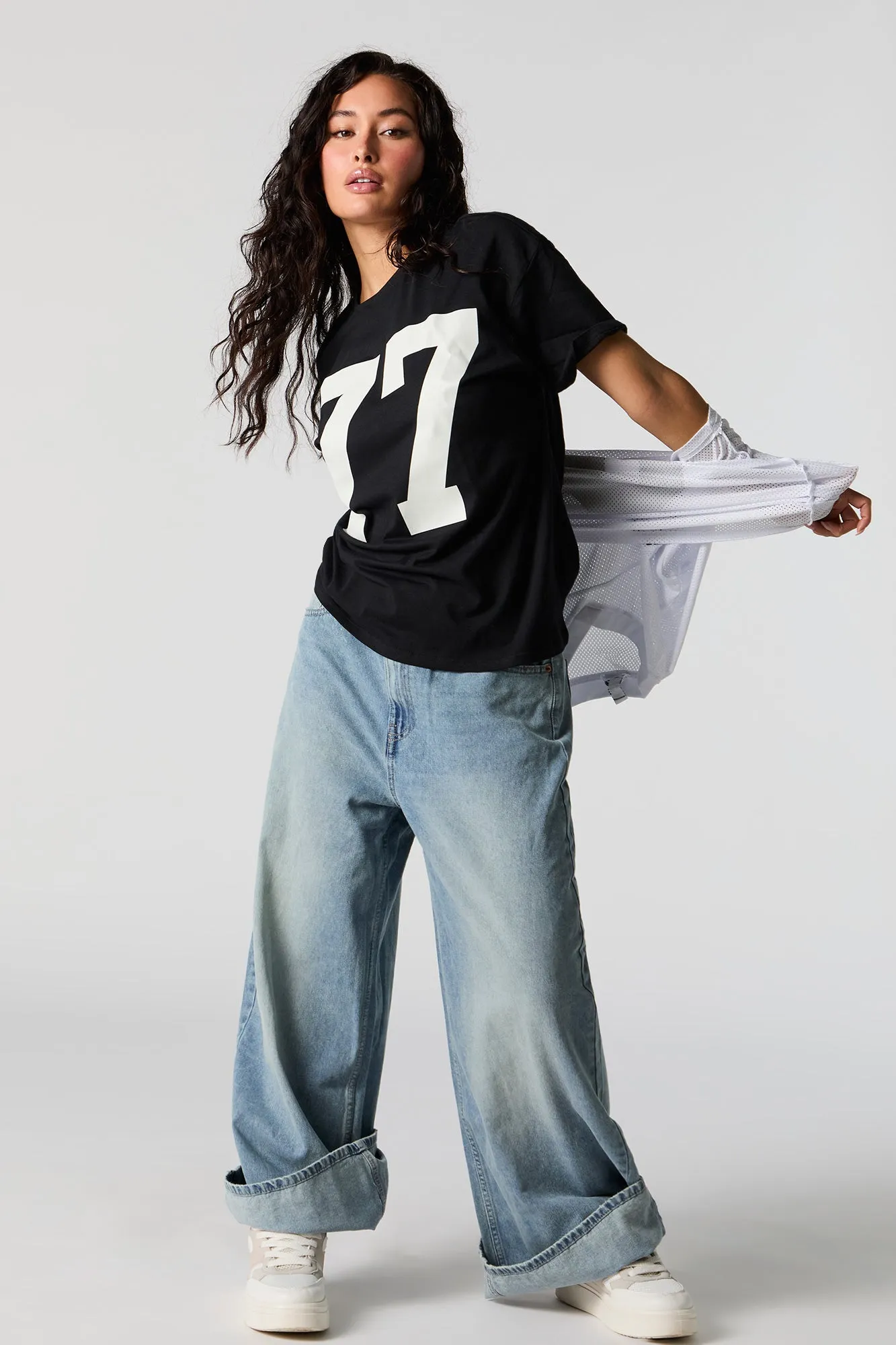 77 Graphic Boyfriend T-Shirt sold by Urban Planet product image thumbnail 2