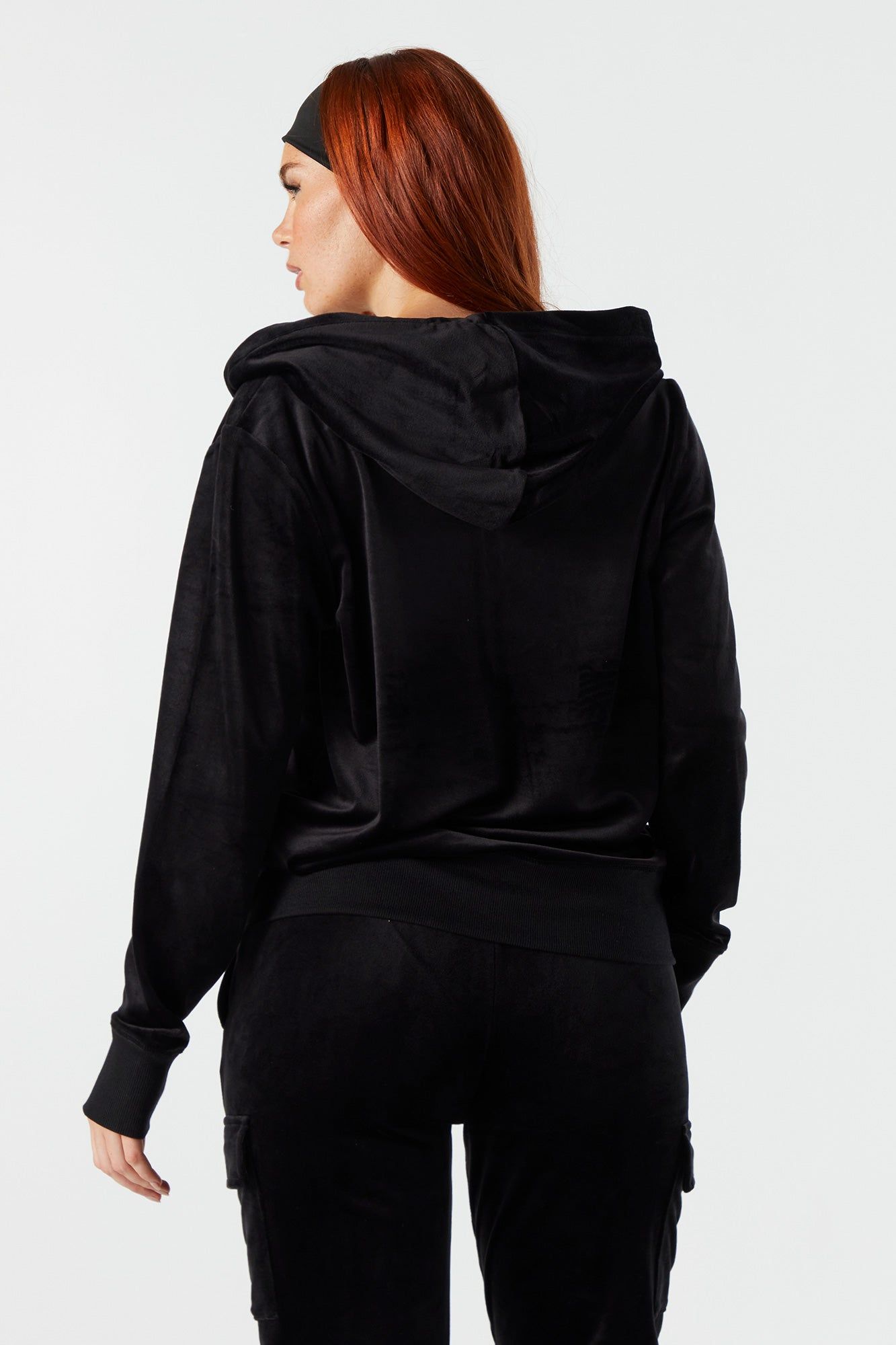 Velour Zip-Up Hoodie sold by Urban Planet product image thumbnail 5