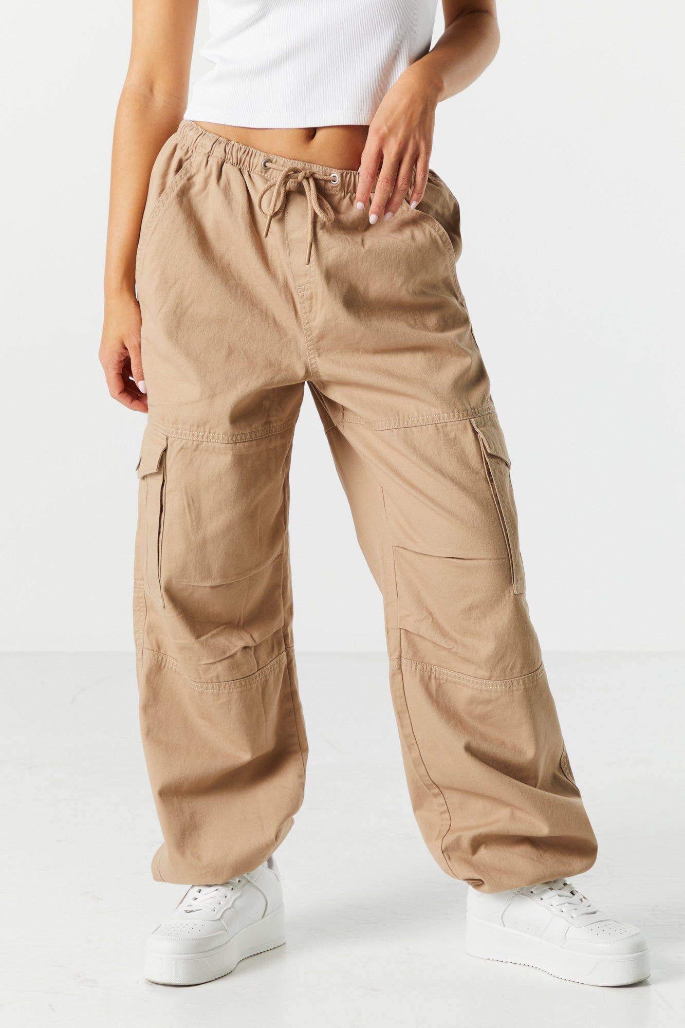 Contrast Stitch Cargo Parachute Pant sold by Urban Planet product image thumbnail 2