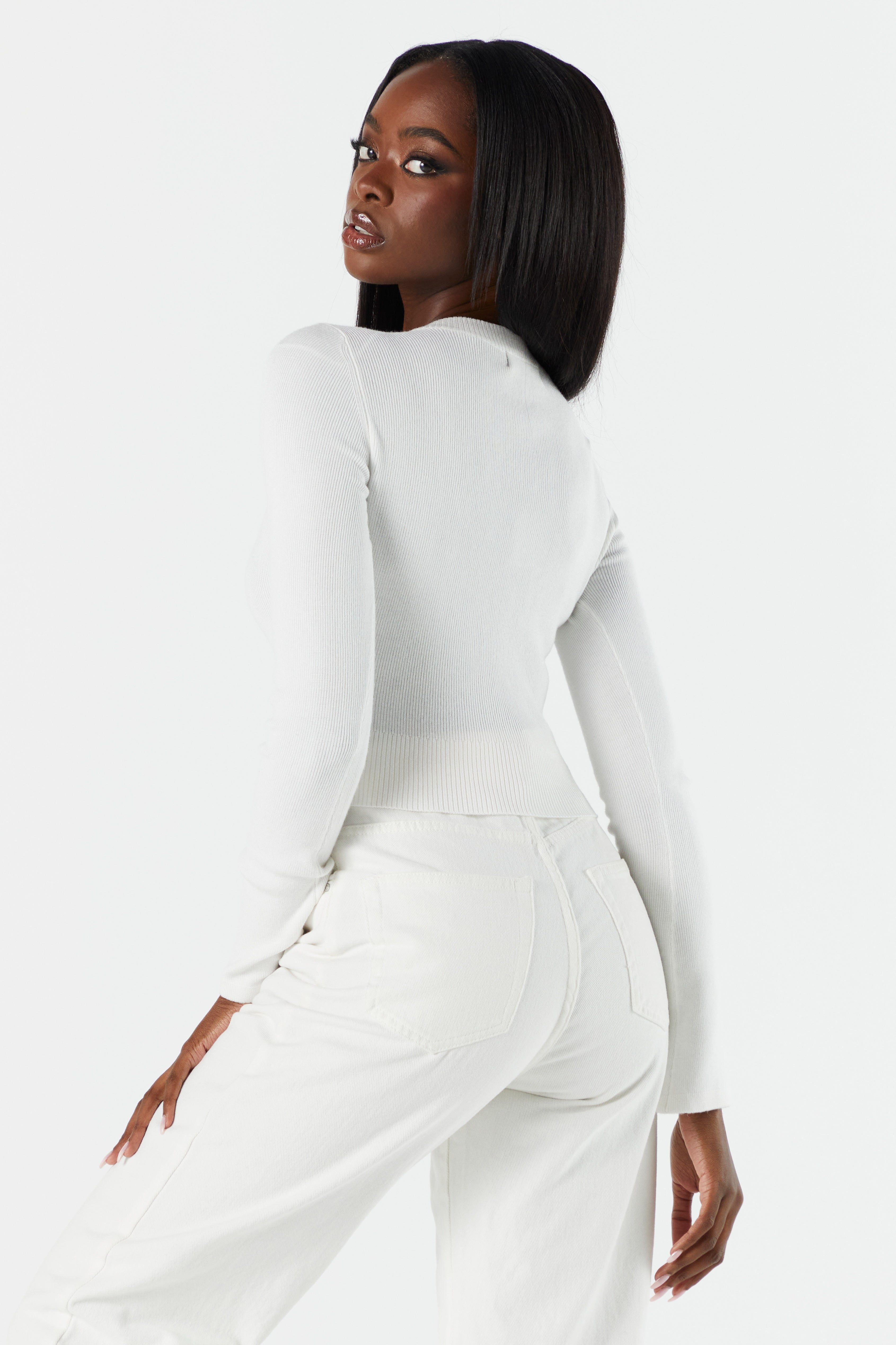 Bell Sleeve V-Neck Sweater sold by Urban Planet product image thumbnail 2