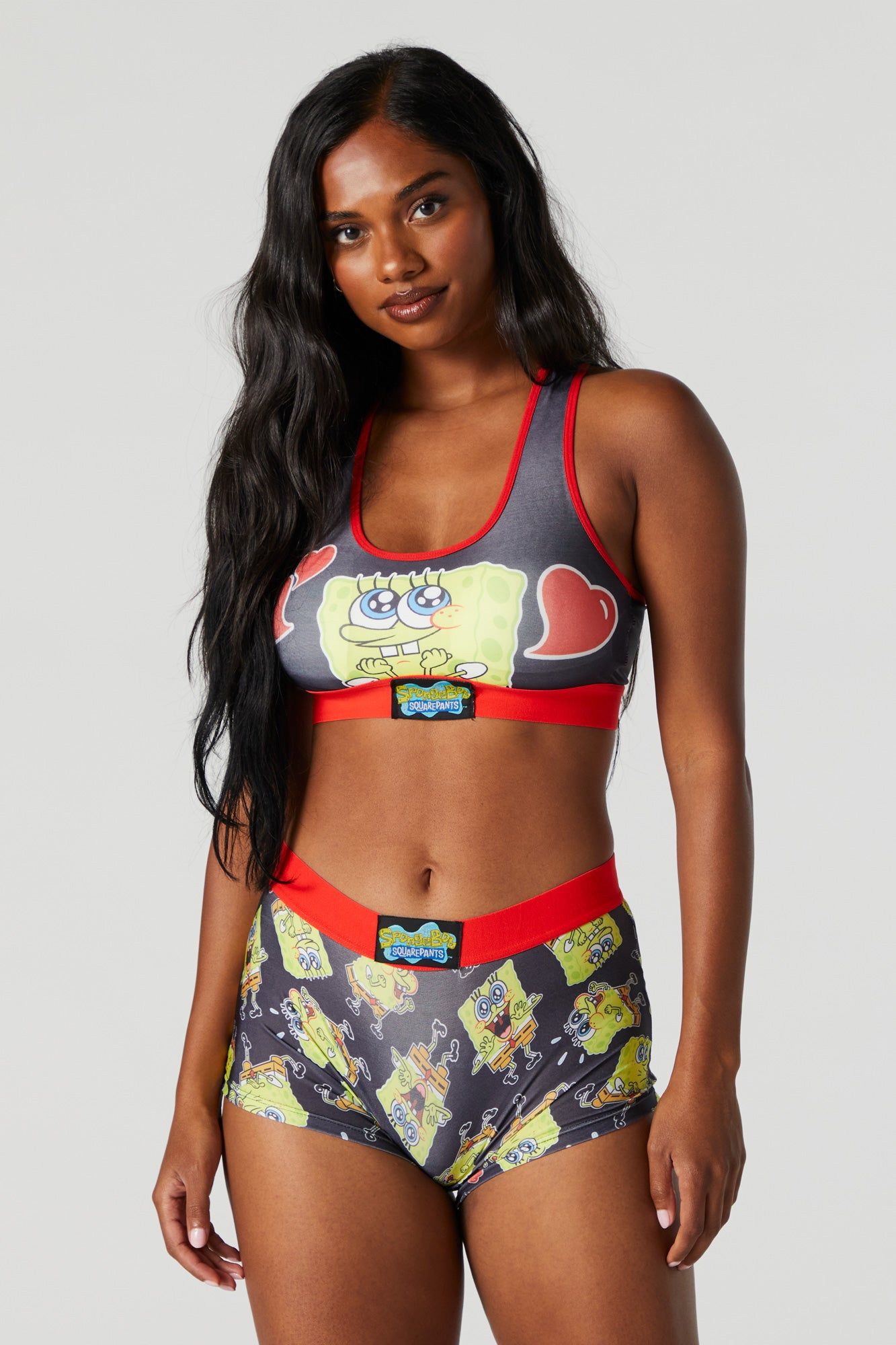 SpongeBob Sports Bra and Boy Short Set sold by Urban Planet