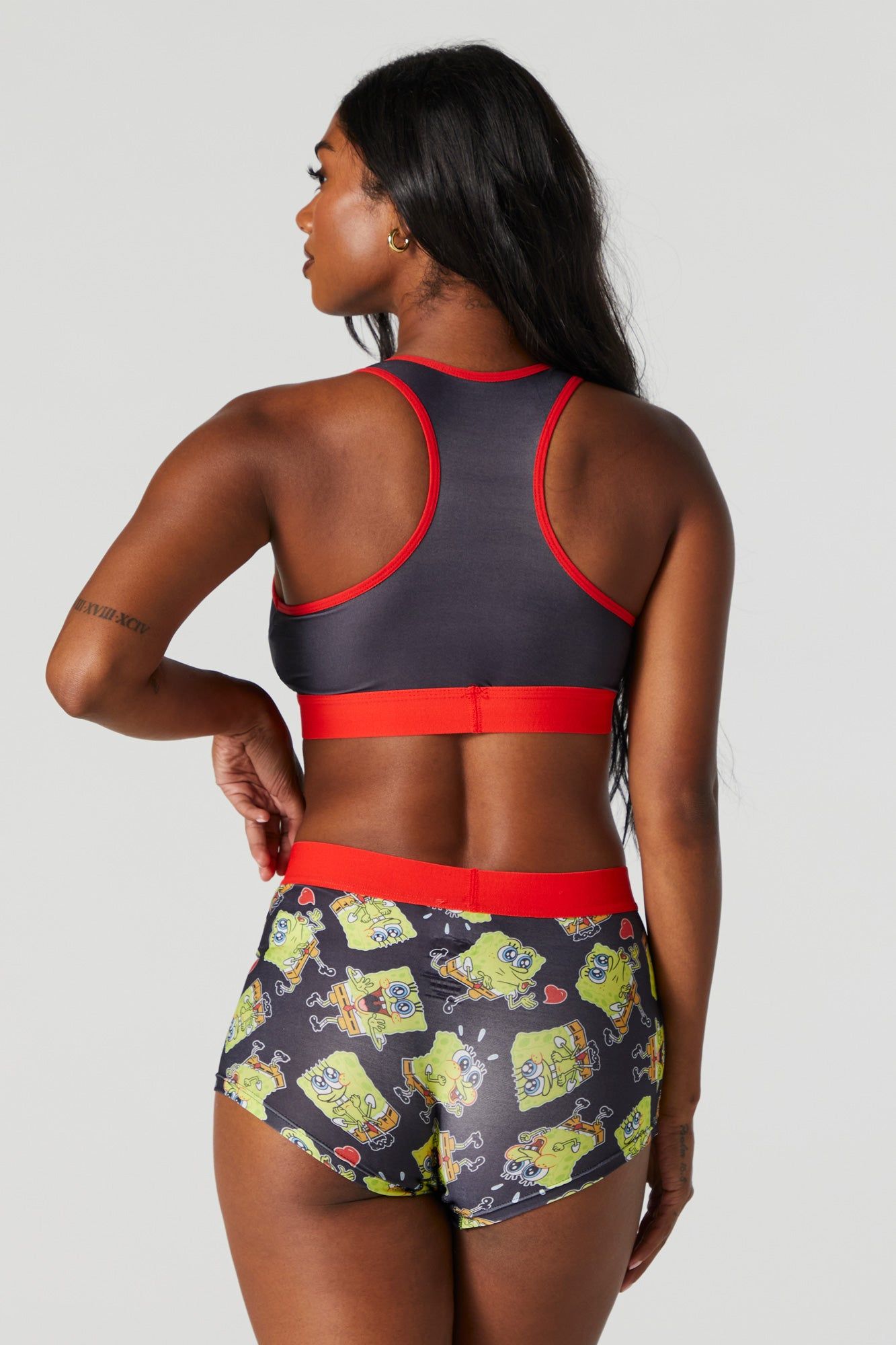 SpongeBob Sports Bra and Boy Short Set sold by Urban Planet product image thumbnail 3
