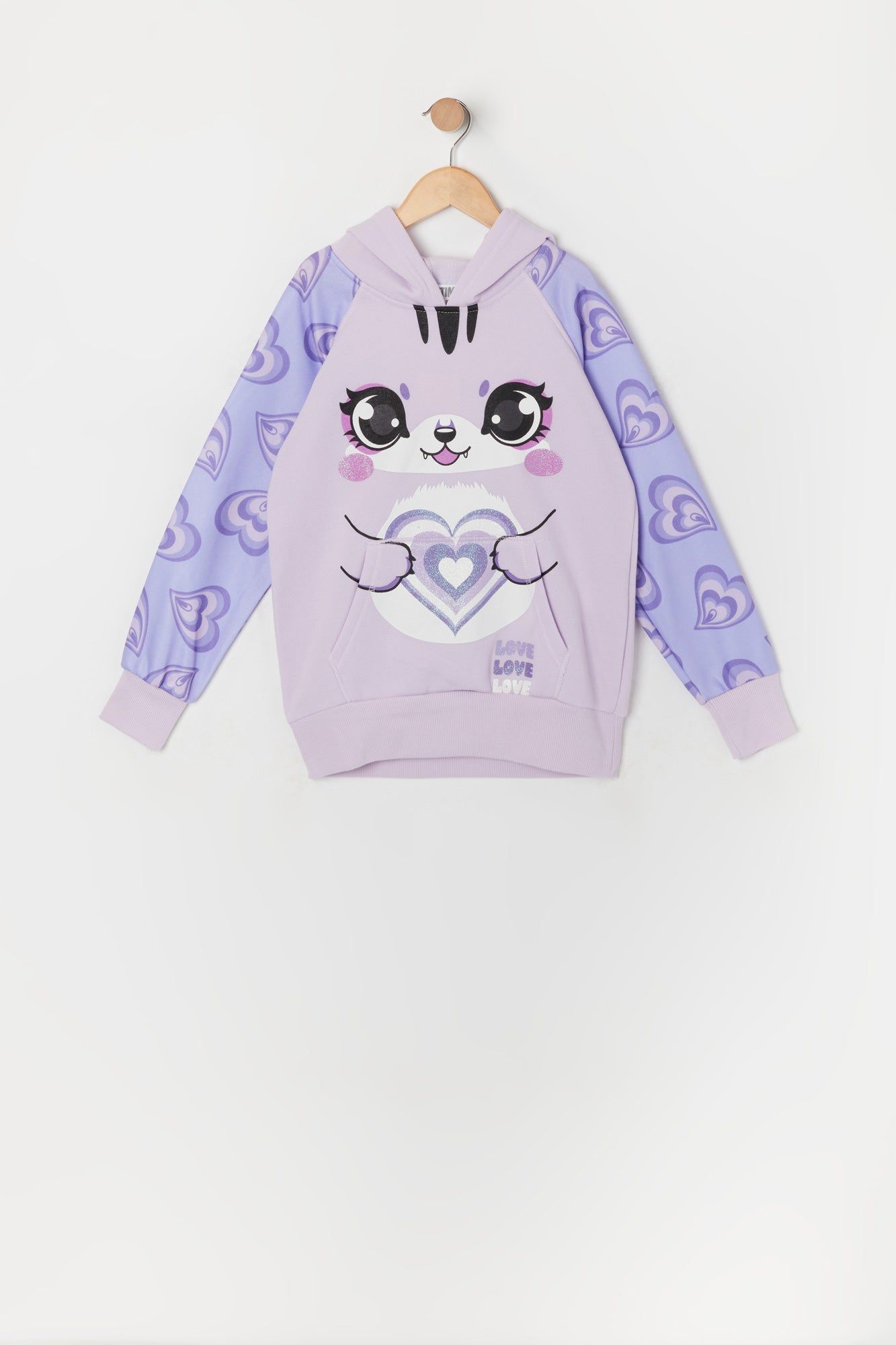 Hoodie à personnage de chat amoureux pour filles sold by Urban Planet product image thumbnail 2