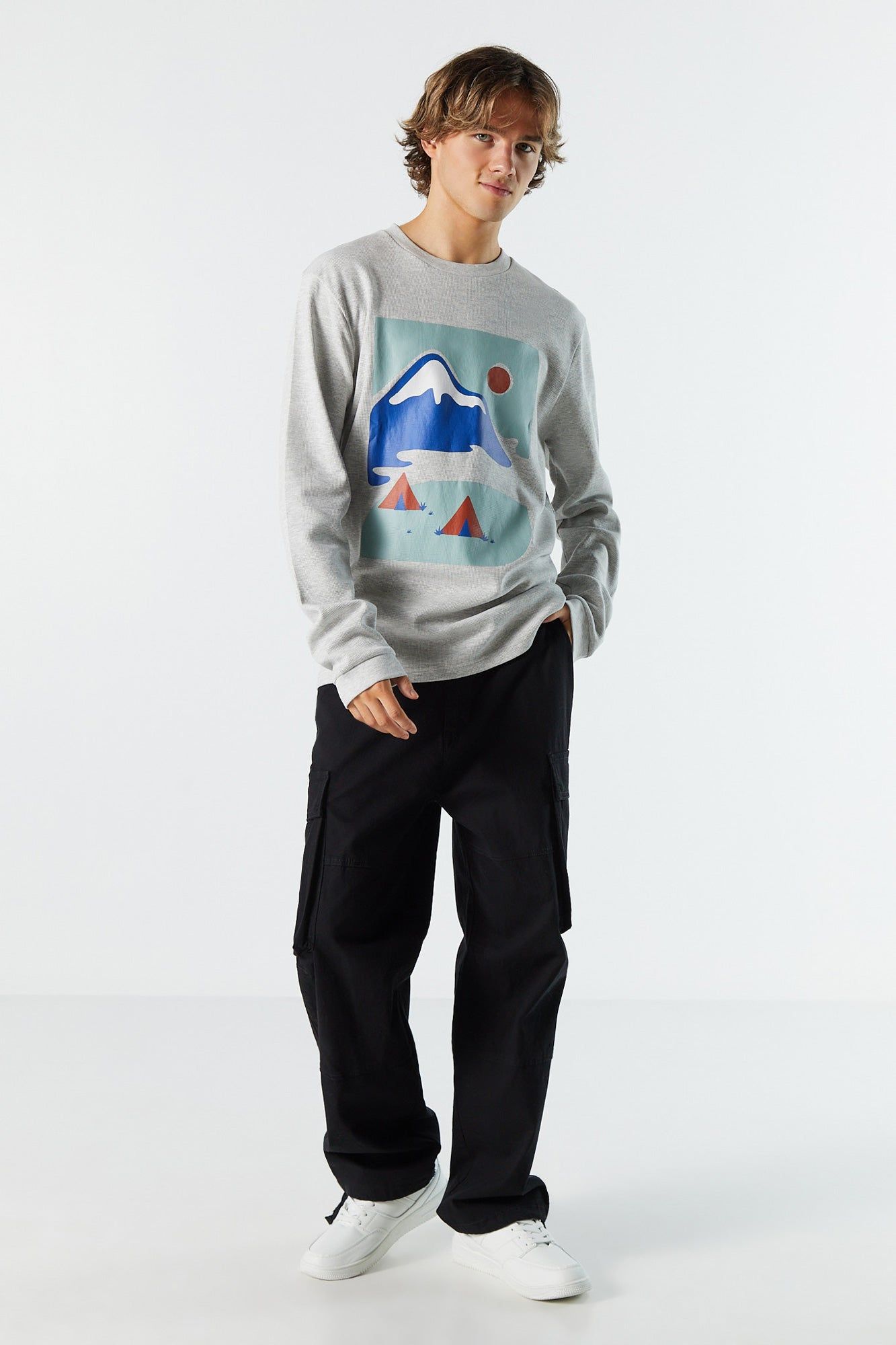 Mountain Graphic Thermal Long Sleeve Top sold by Urban Planet product image thumbnail 3