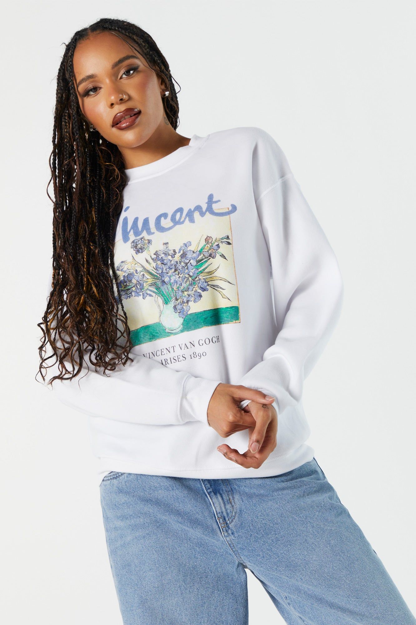 Fleece Vincent Graphic Sweatshirt sold by Urban Planet