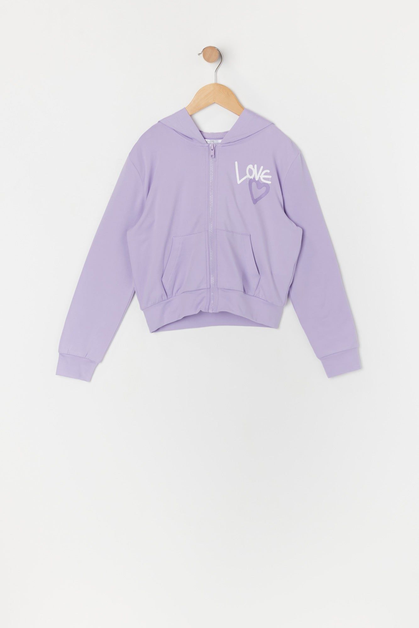 Girls Love Graphic Zip-Up Hoodie sold by Urban Planet