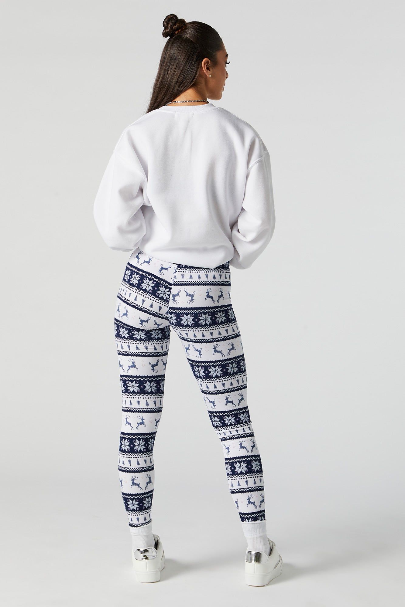 Legging de Noël en molleton avec motif jacquard et imprimé Renne sold by Urban Planet product image thumbnail 3