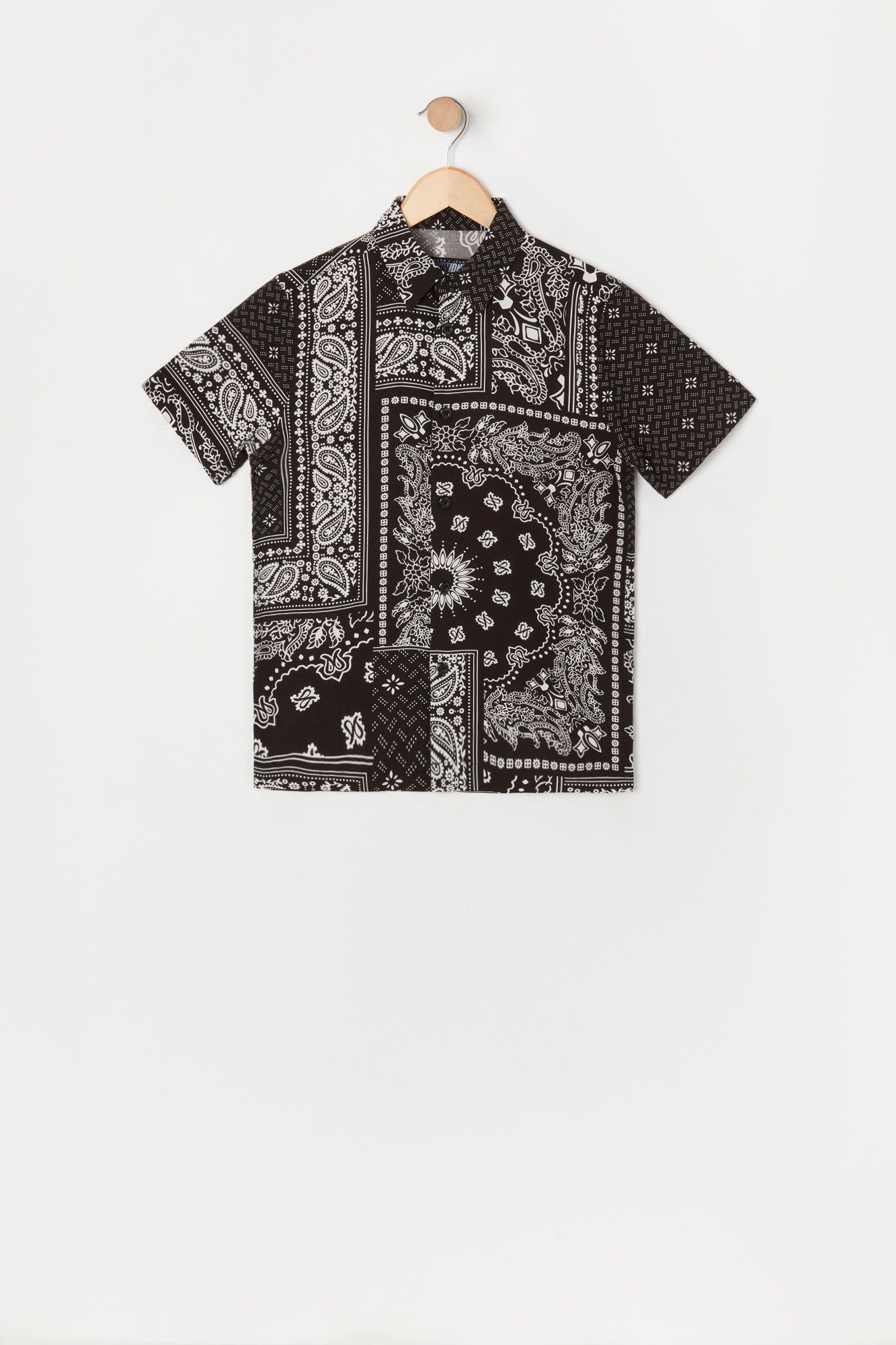 Boys Bandana Print Button-Up Top sold by Urban Planet