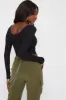 Lace-Up Long Sleeve Bodysuit sold by Urban Planet