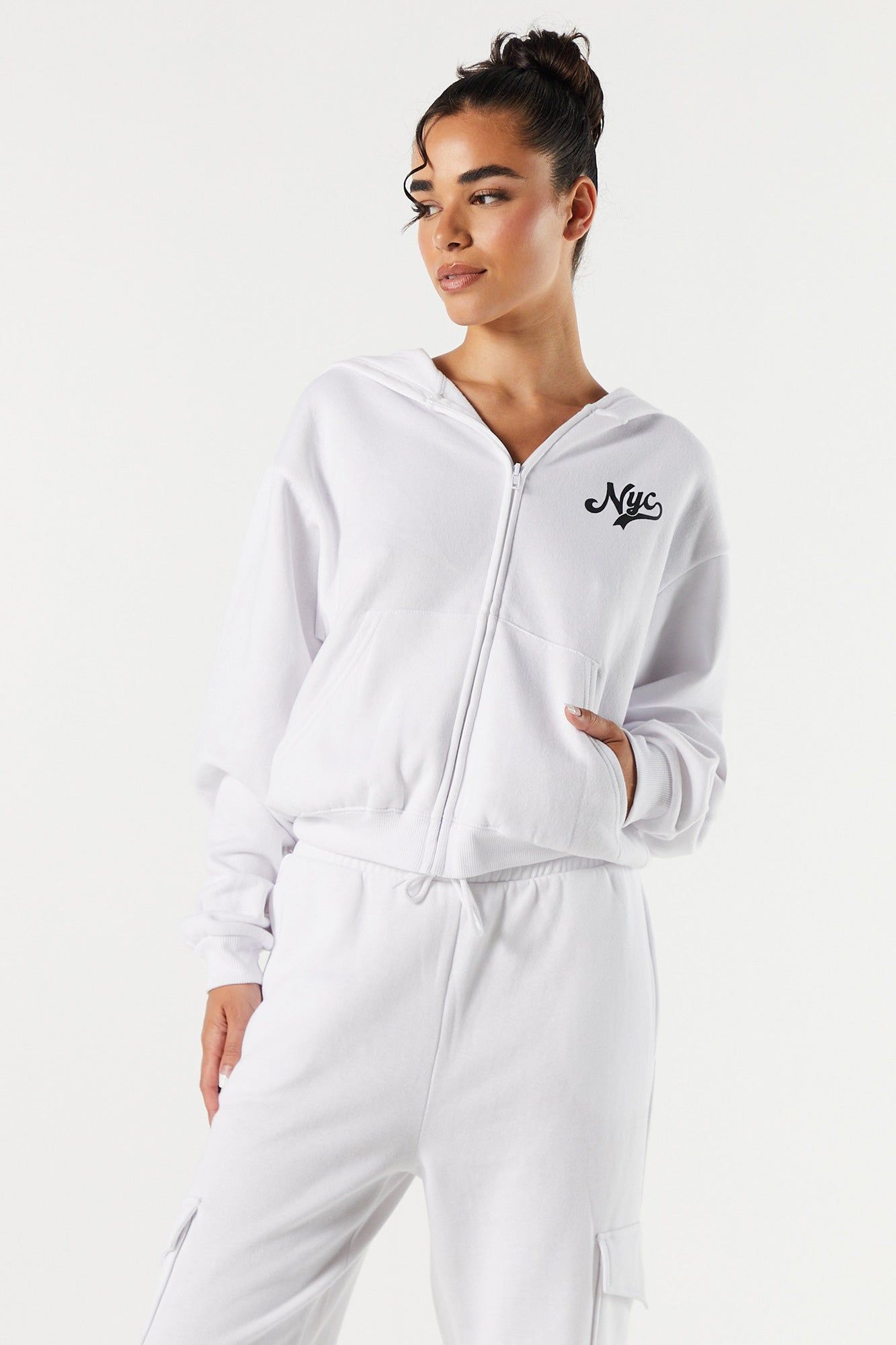 NYC Fleece Zip-Up Hoodie sold by Urban Planet