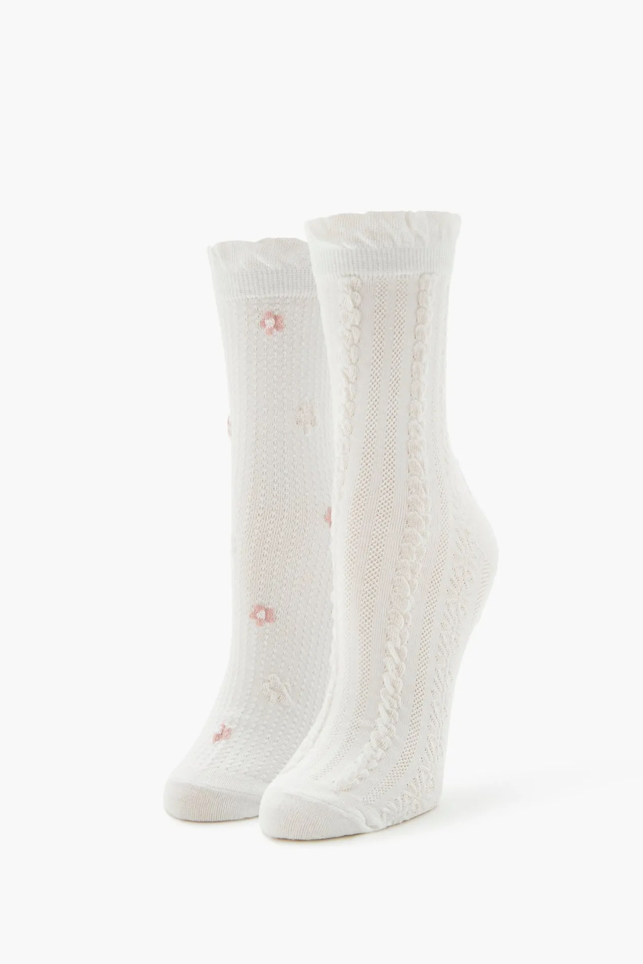 Ditsy Floral Print Crew Socks (2 Pack) sold by Urban Planet
