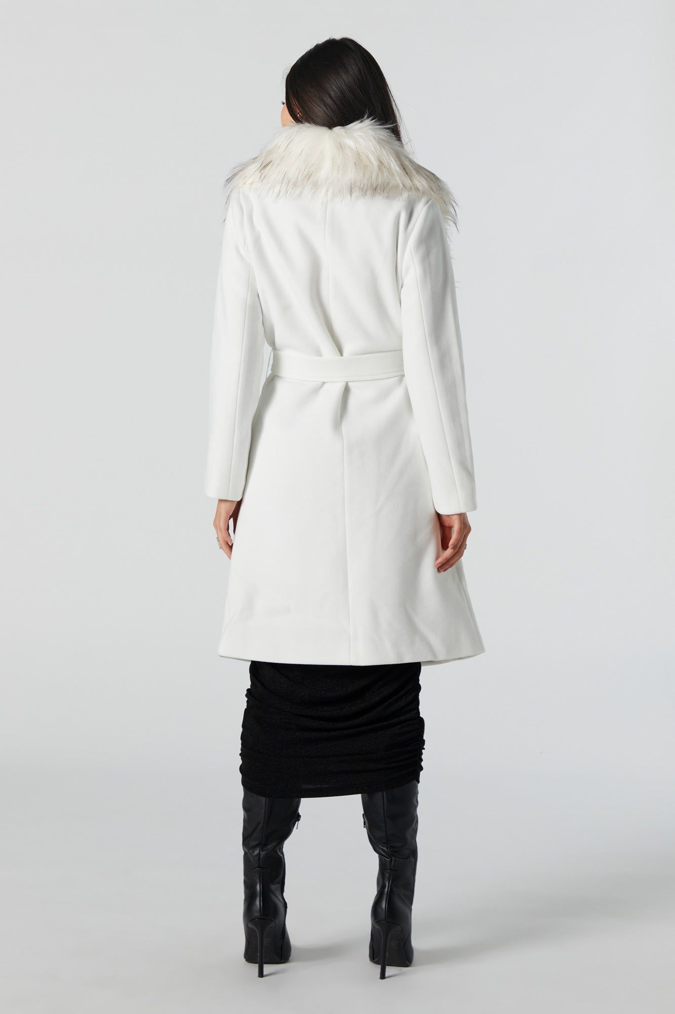 Faux Fur Collared Coat sold by Urban Planet product image thumbnail 2