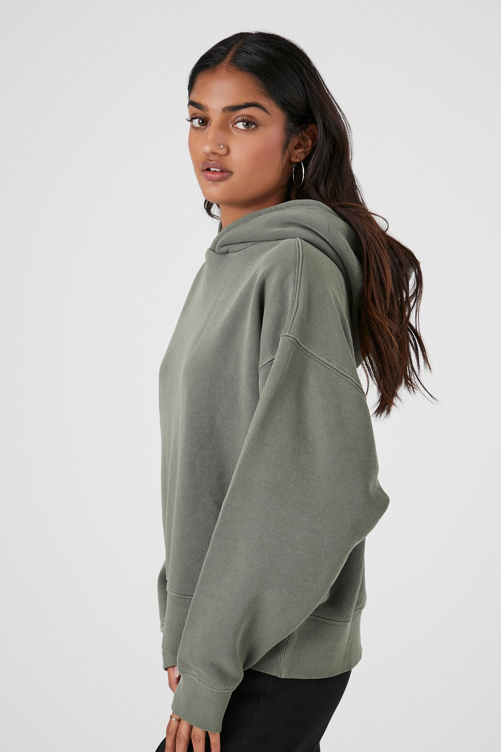 Solid Fleece Hoodie sold by Urban Planet product image thumbnail 2