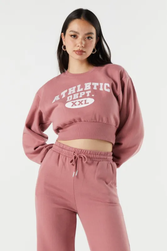 Chandail court en molleton à imprimé Athletic Dept sold by Urban Planet