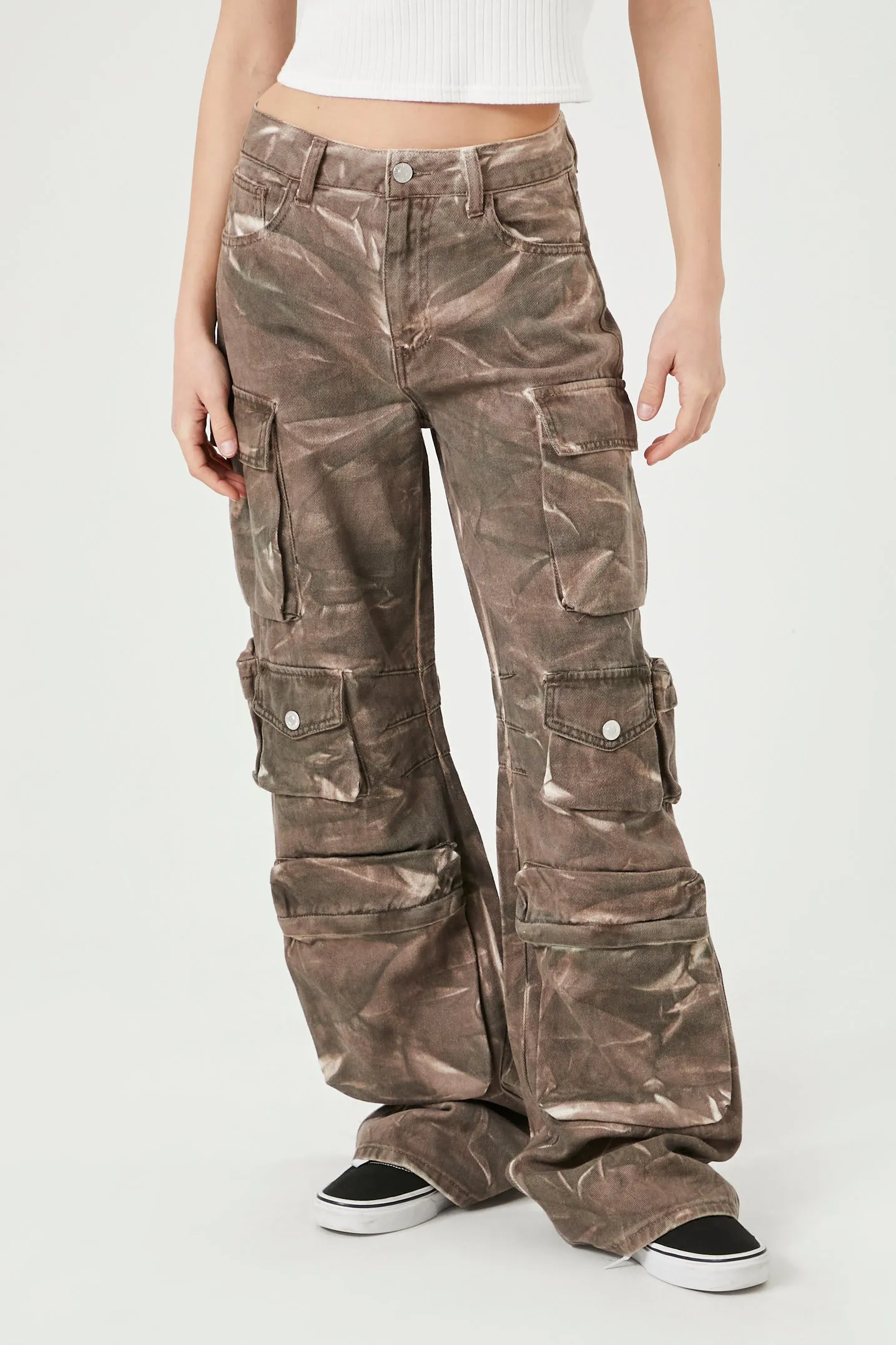 Tie Dye Multi Pocket Wide Leg Cargo Pant sold by Urban Planet product image thumbnail 2