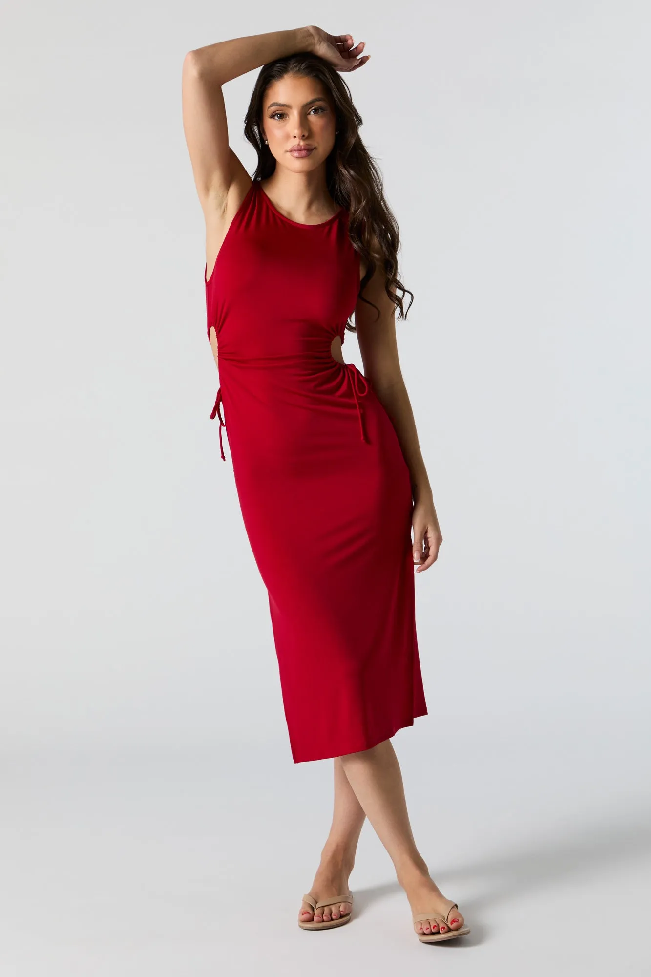 Robe midi avec ouverture en goutte et fente sold by Urban Planet product image thumbnail 4