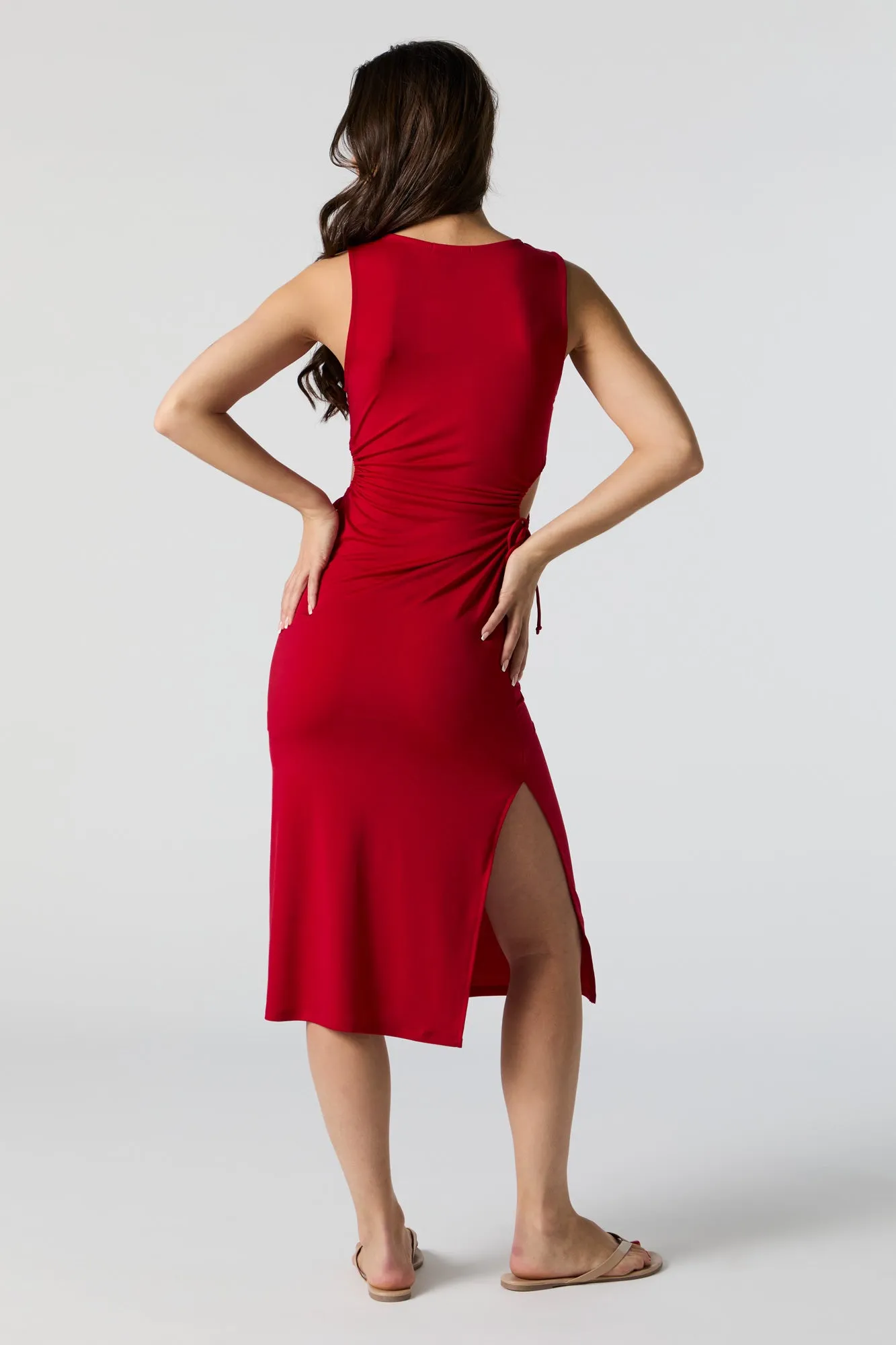 Robe midi avec ouverture en goutte et fente sold by Urban Planet product image thumbnail 3