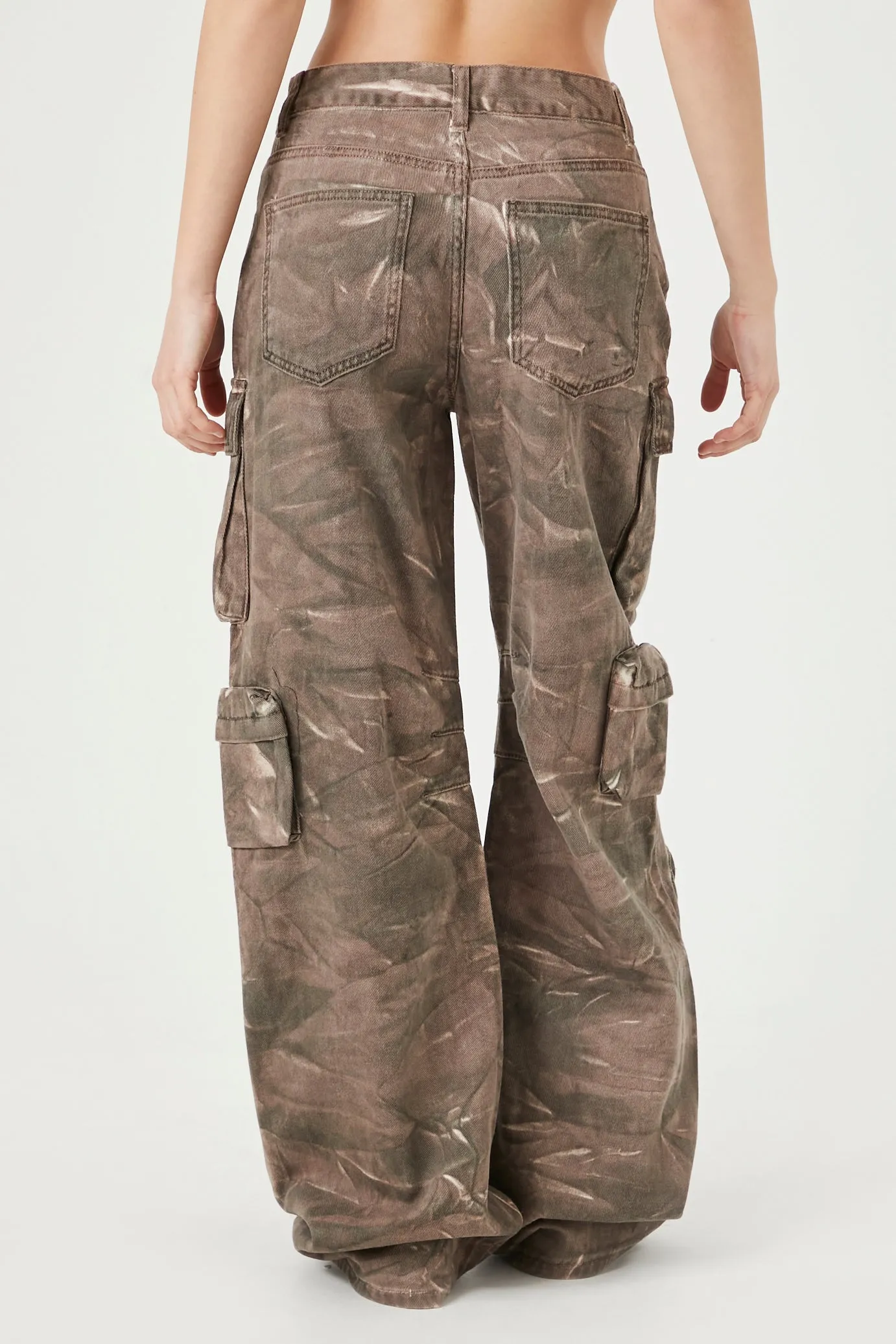 Tie Dye Multi Pocket Wide Leg Cargo Pant sold by Urban Planet product image thumbnail 3