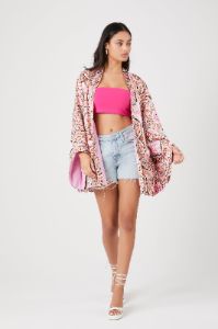 Ornate Print Satin Kimono sold by Urban Planet