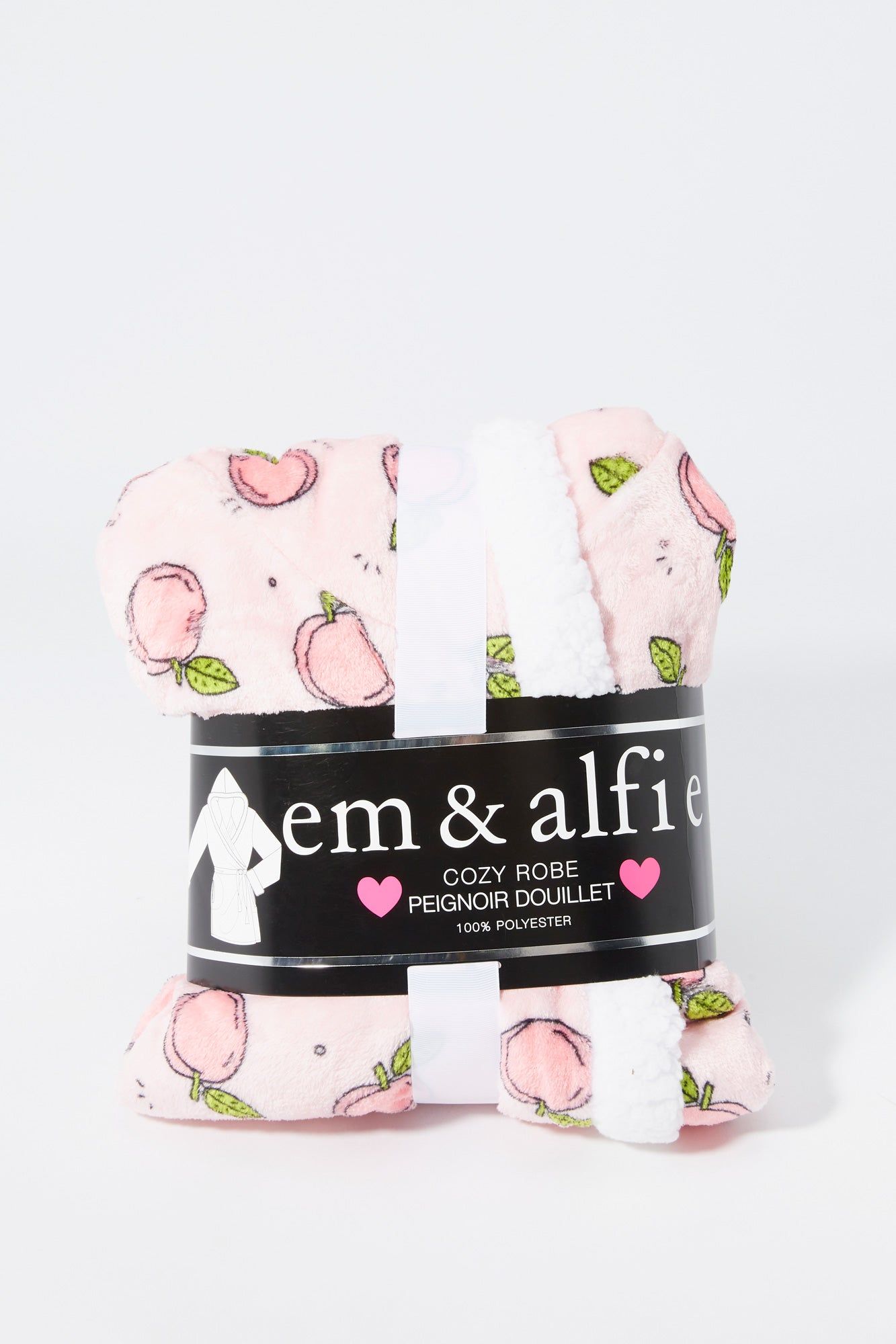 Peach Print Plush Robe sold by Urban Planet product image thumbnail 2