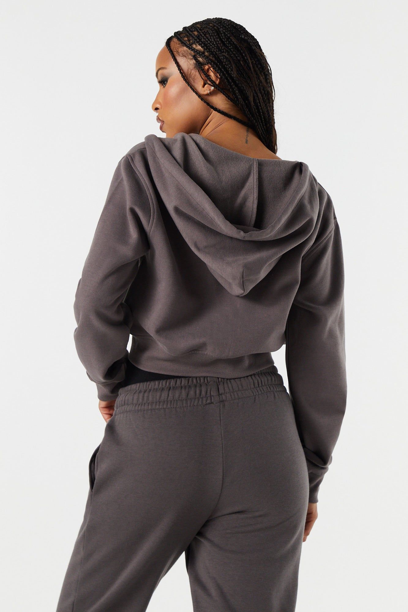 Fleece Zip-Up Hoodie sold by Urban Planet product image thumbnail 5