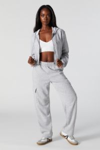 Fleece Zip-Up Hoodie sold by Urban Planet