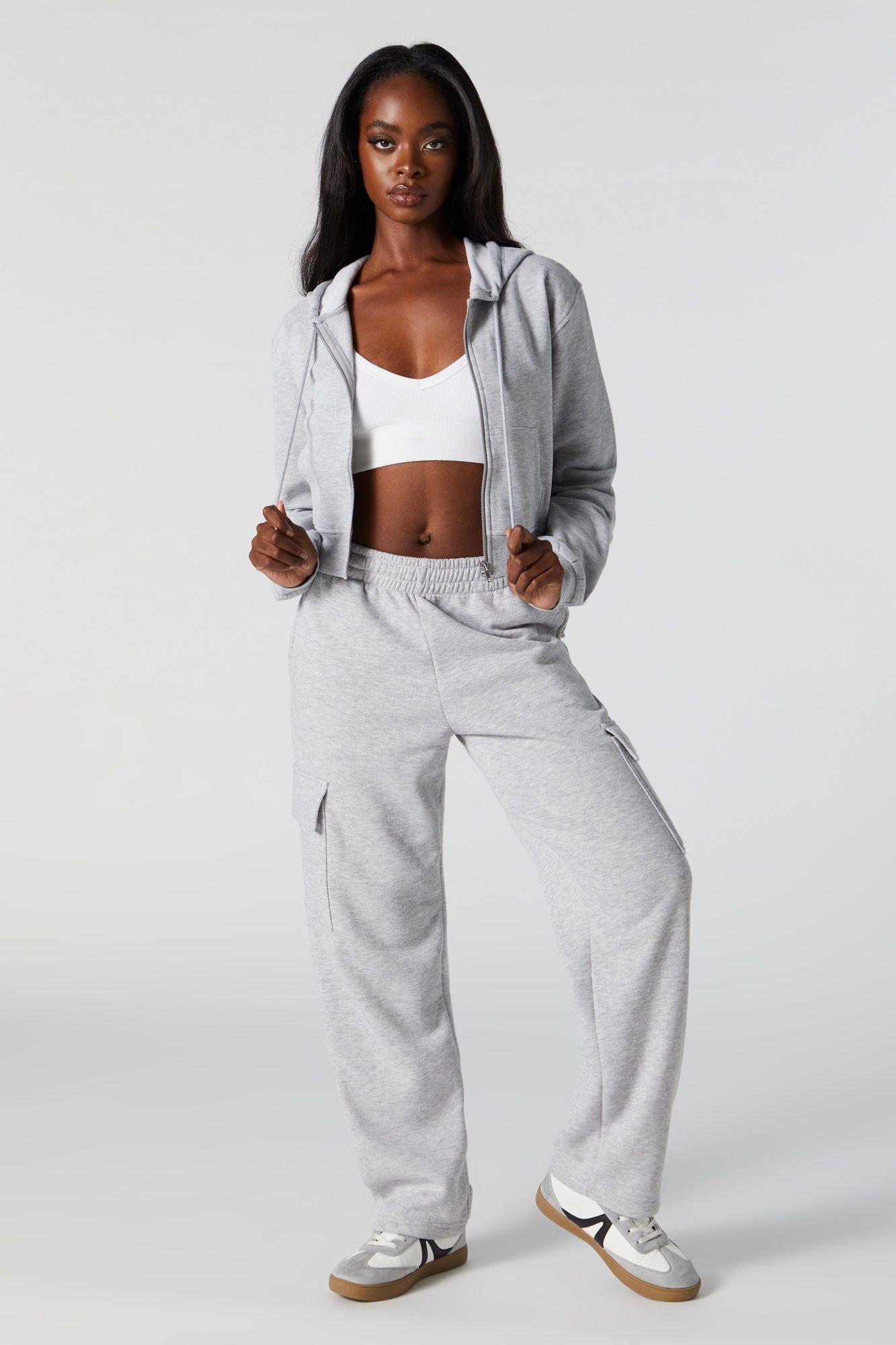 Fleece Zip-Up Hoodie sold by Urban Planet product image thumbnail 3