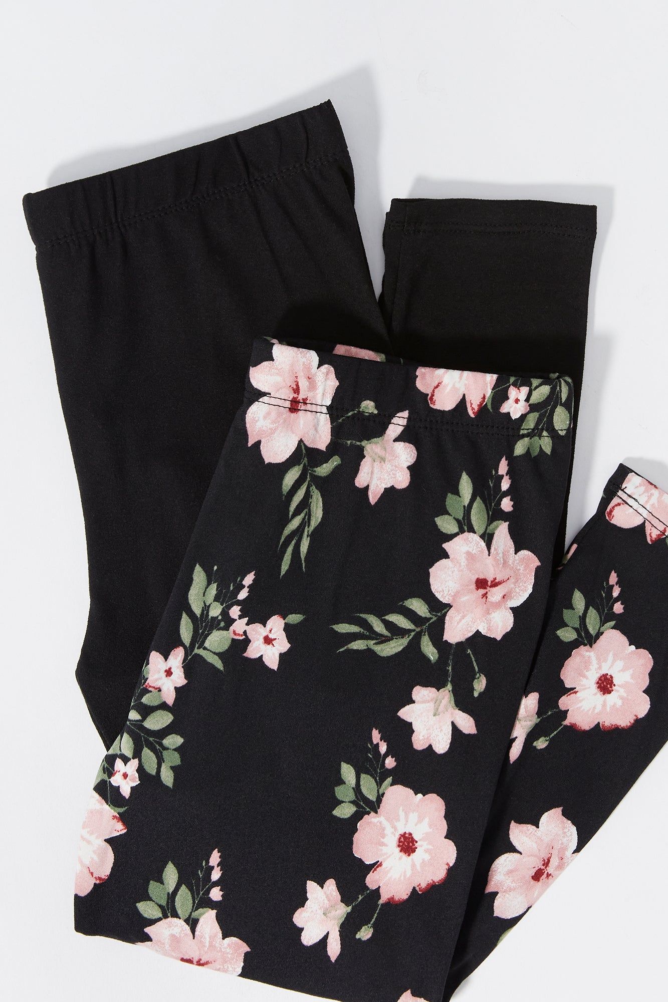 Legging super doux fleuri pour fille (paquet de 2) sold by Urban Planet product image thumbnail 2