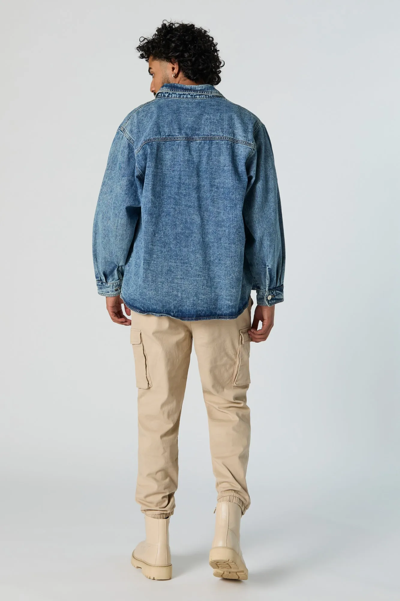 Jogger cargo en sergé avec taille coulissante sold by Urban Planet product image thumbnail 3