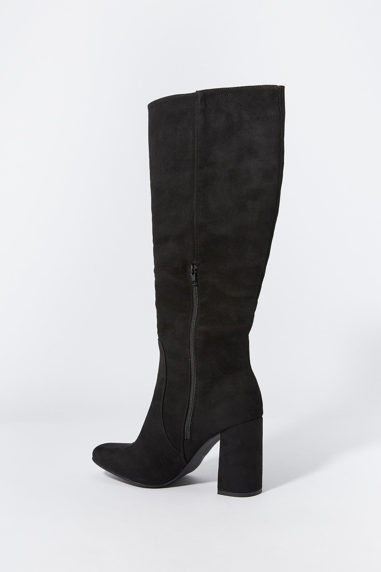 Faux Suede Knee High Heeled Boot sold by Urban Planet product image thumbnail 3