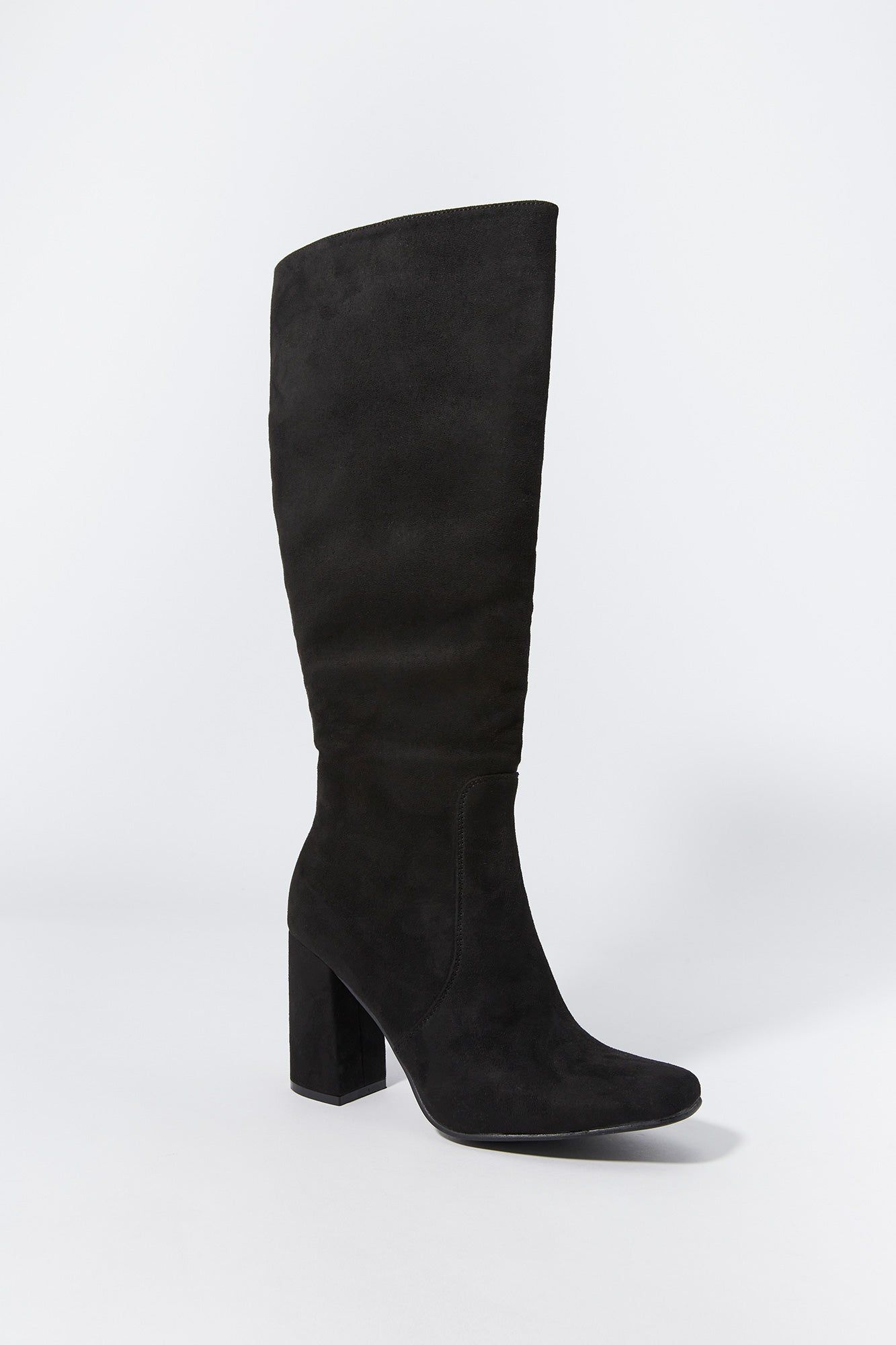 Faux Suede Knee High Heeled Boot sold by Urban Planet product image thumbnail 2