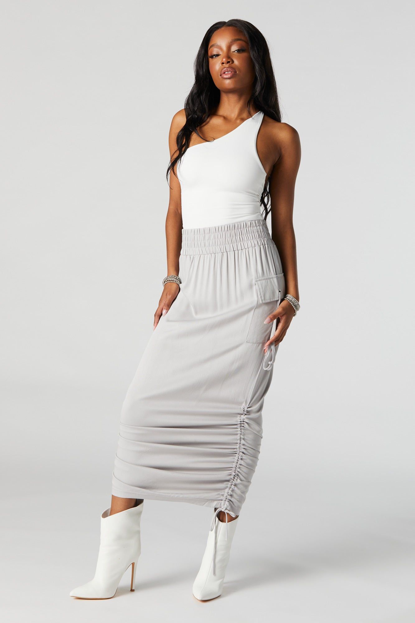 Jupe maxi cargo à taille coulissante sold by Urban Planet product image thumbnail 4