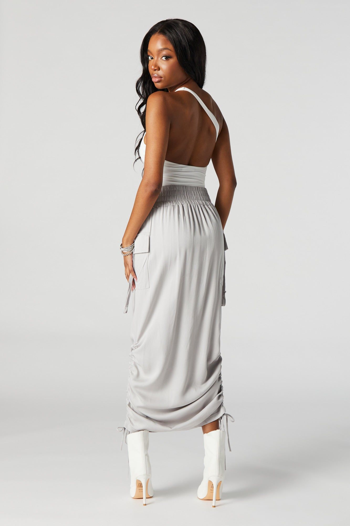 Jupe maxi cargo à taille coulissante sold by Urban Planet product image thumbnail 2