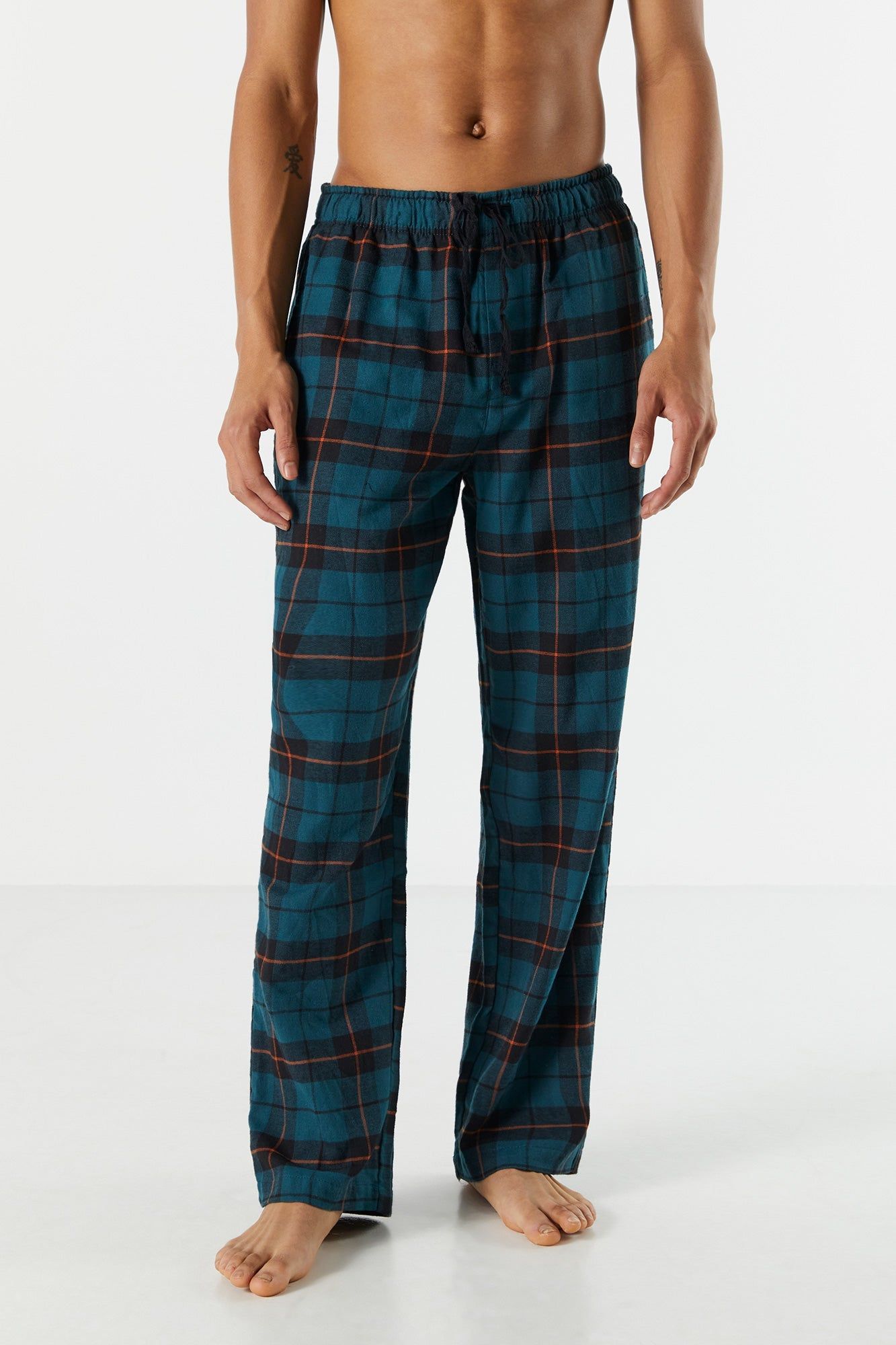 Pantalon de pyjama à carreaux sarcelle sold by Urban Planet