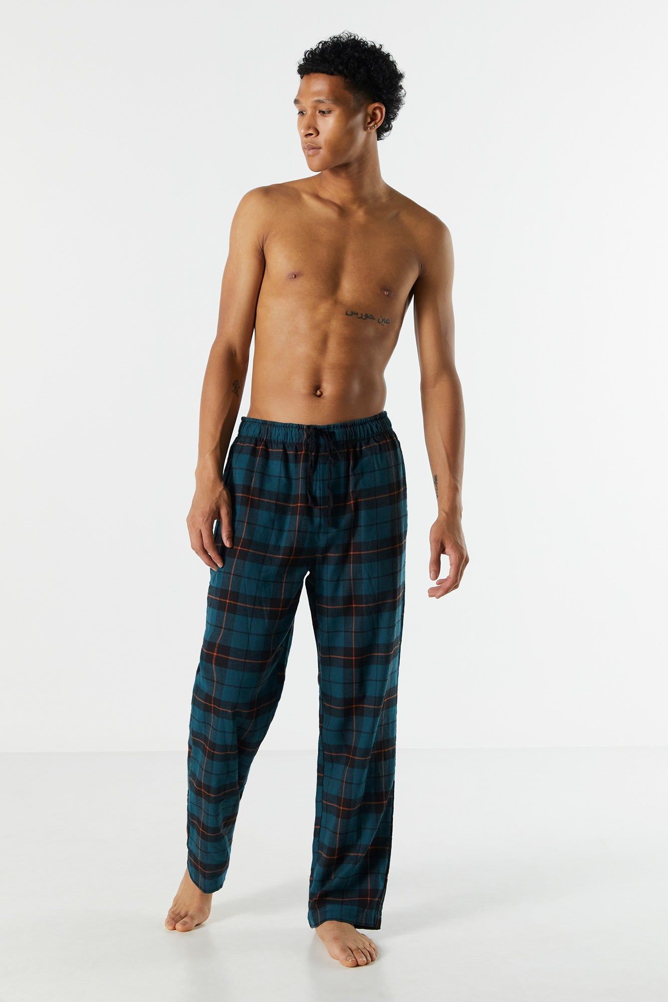 Pantalon de pyjama à carreaux sarcelle sold by Urban Planet product image thumbnail 2