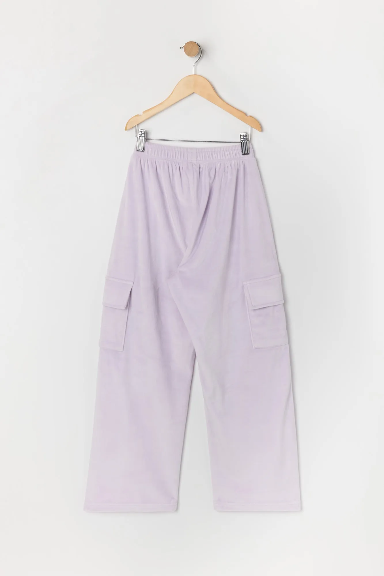 Girls Velour Wide Leg Cargo Pant sold by Urban Planet product image thumbnail 2