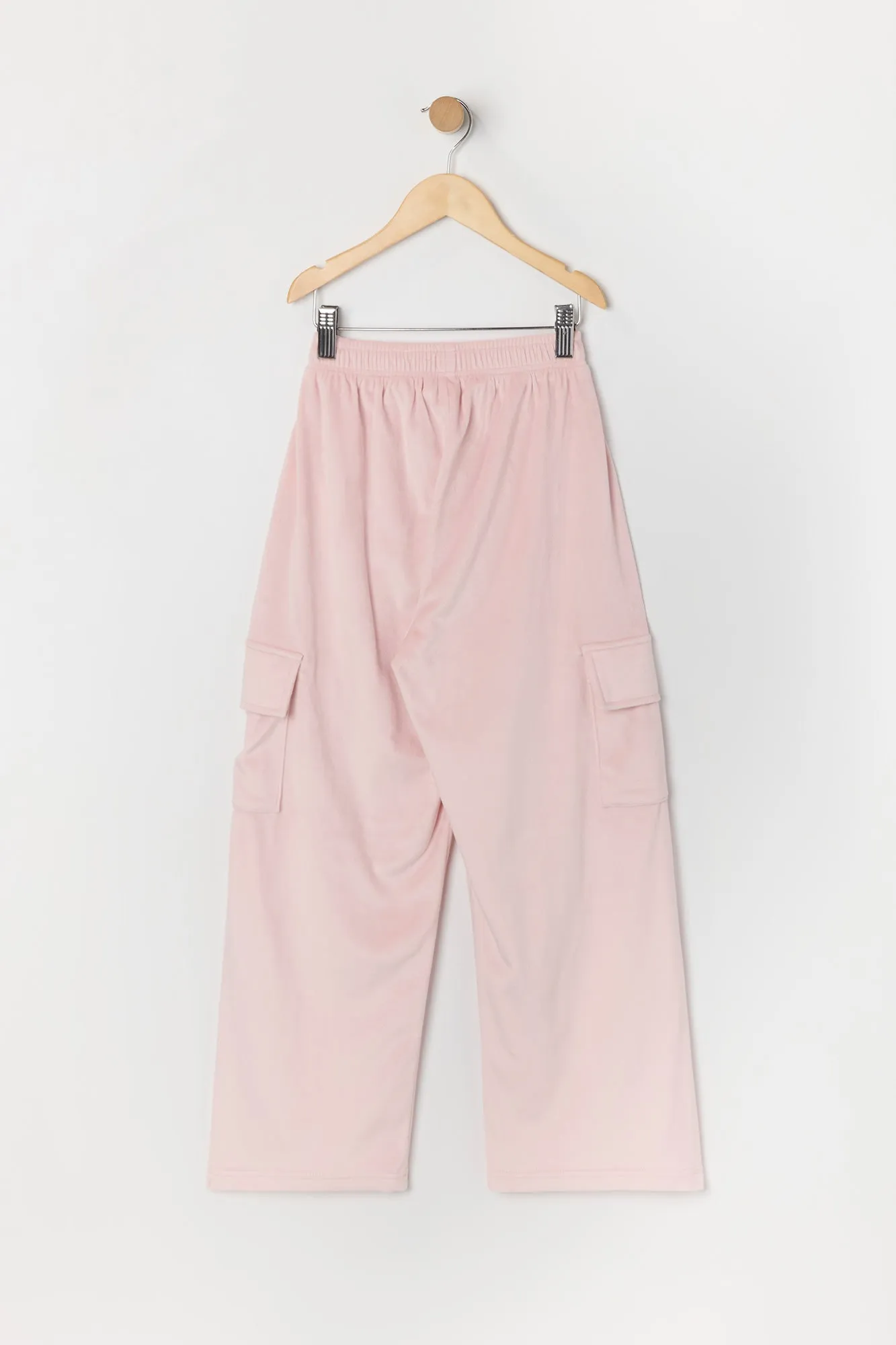 Girls Velour Wide Leg Cargo Pant sold by Urban Planet product image thumbnail 4