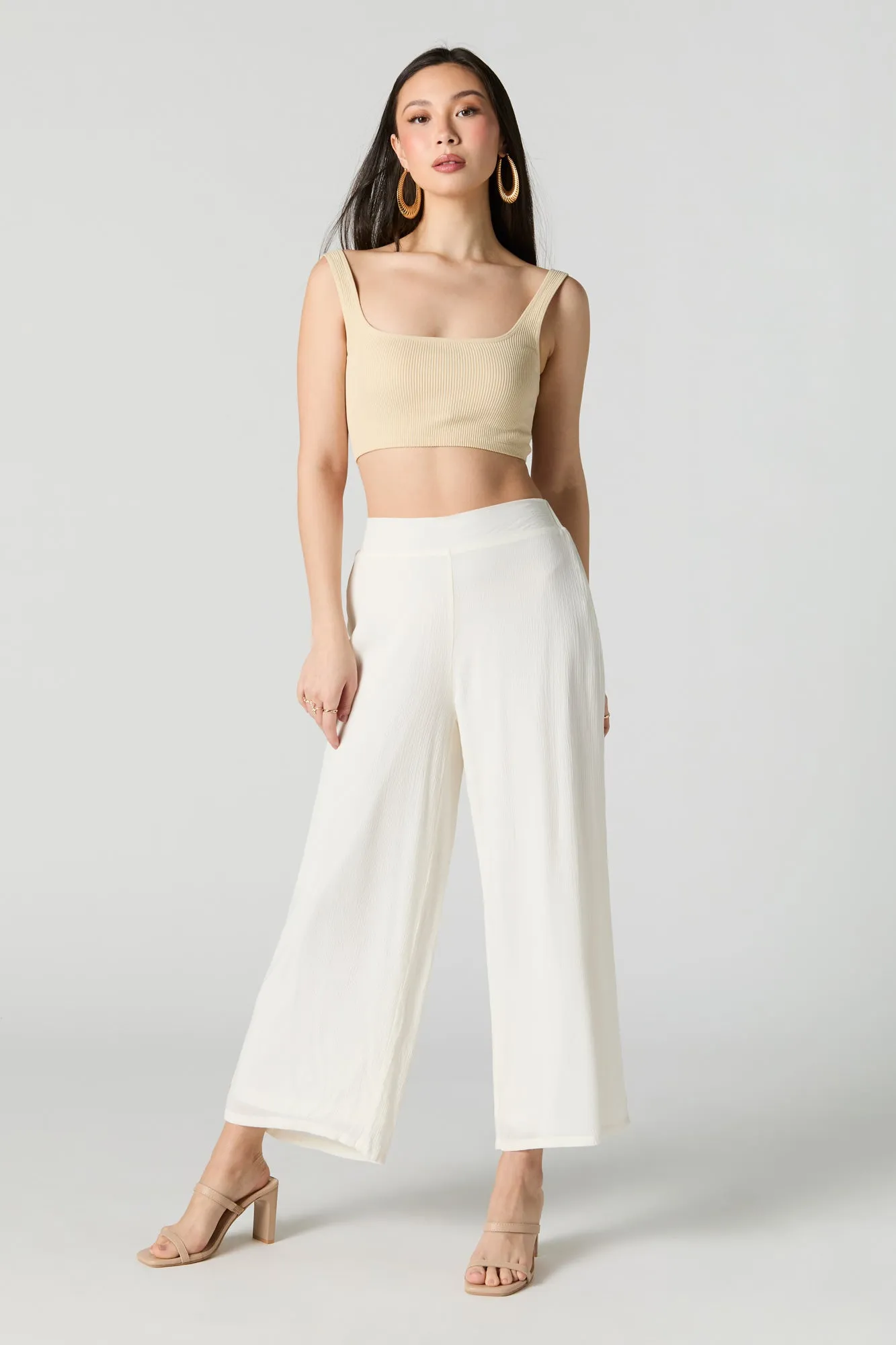 Pantalon court texturé à jambe large sold by Urban Planet product image thumbnail 4