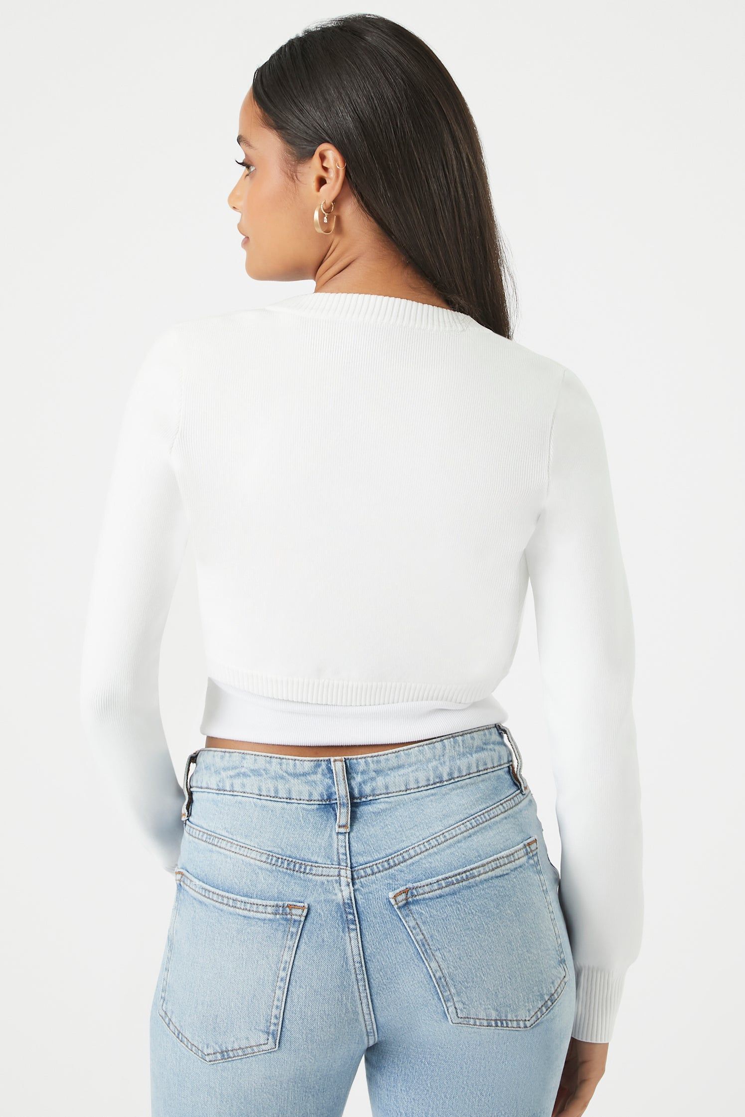 Ribbed Open-Front Shrug Sweater sold by Urban Planet product image thumbnail 3